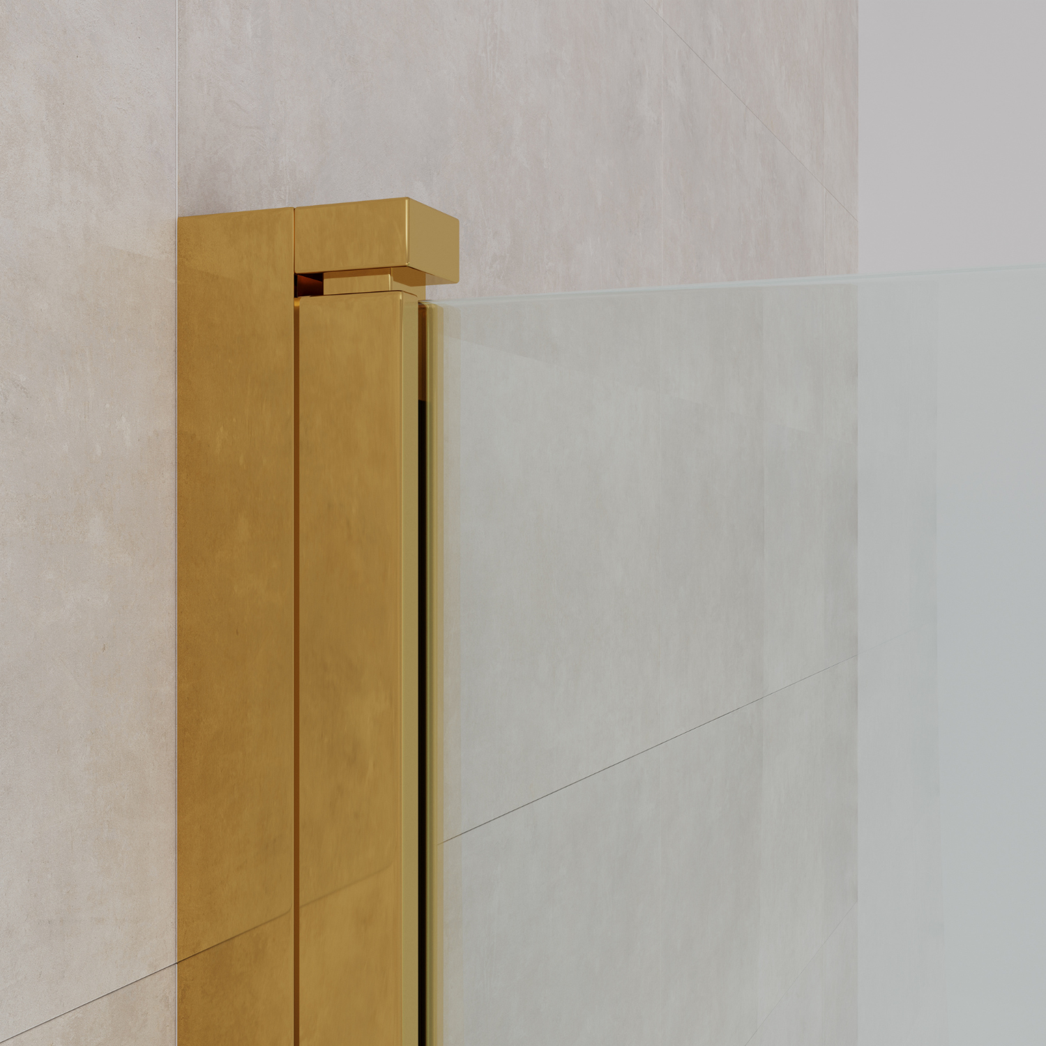 Badwand Palmas 80 x 140 cm - Glanzend Goud - Nano Coating