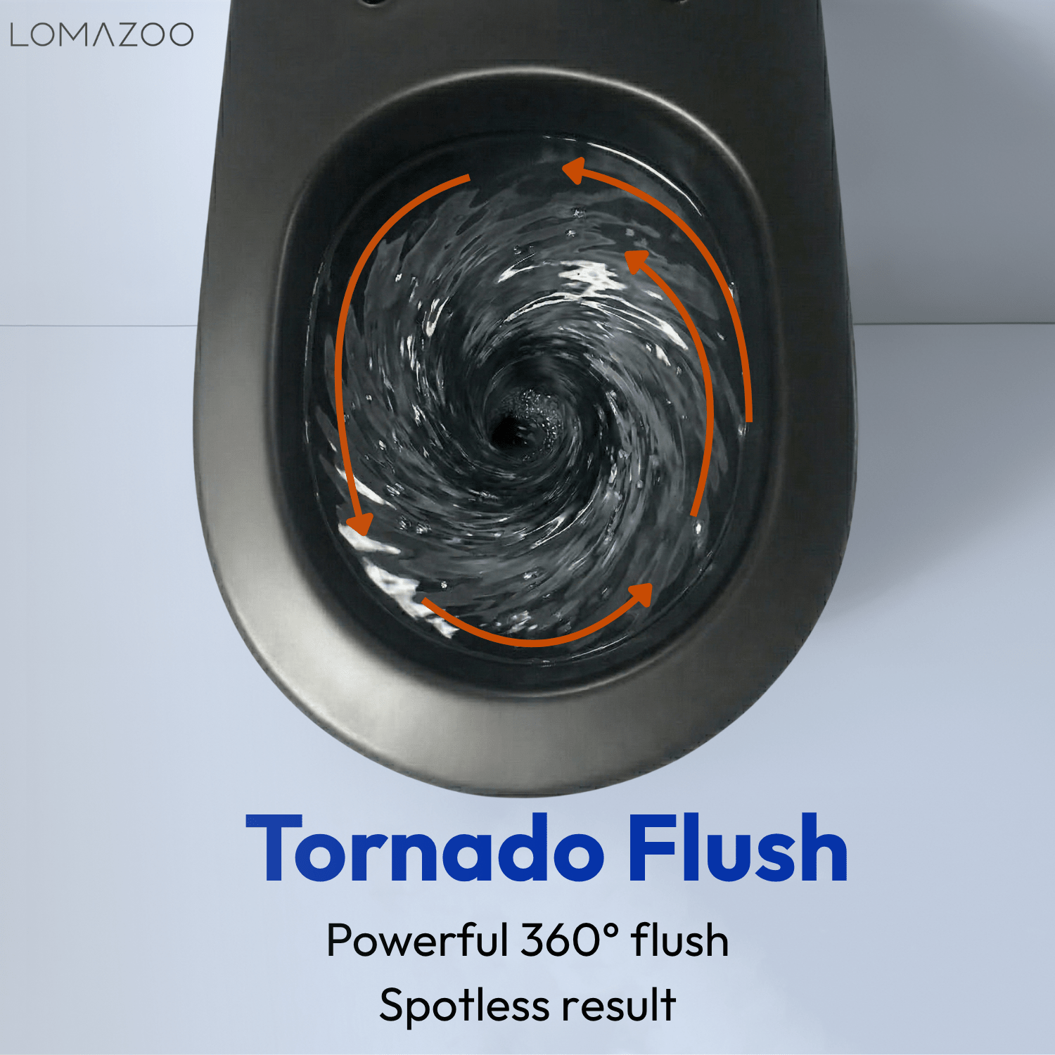 Hangtoilet met Inbouwreservoir - Rond Zwart - Drukplaat Vierkant Goud - Linea - lomazoo.com