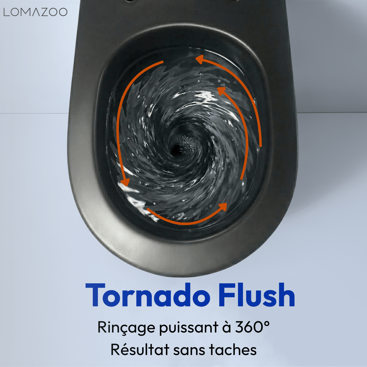 Hangtoilet met Inbouwreservoir - Rond Zwart - Drukplaat Rond Wit - Linea - lomazoo.com