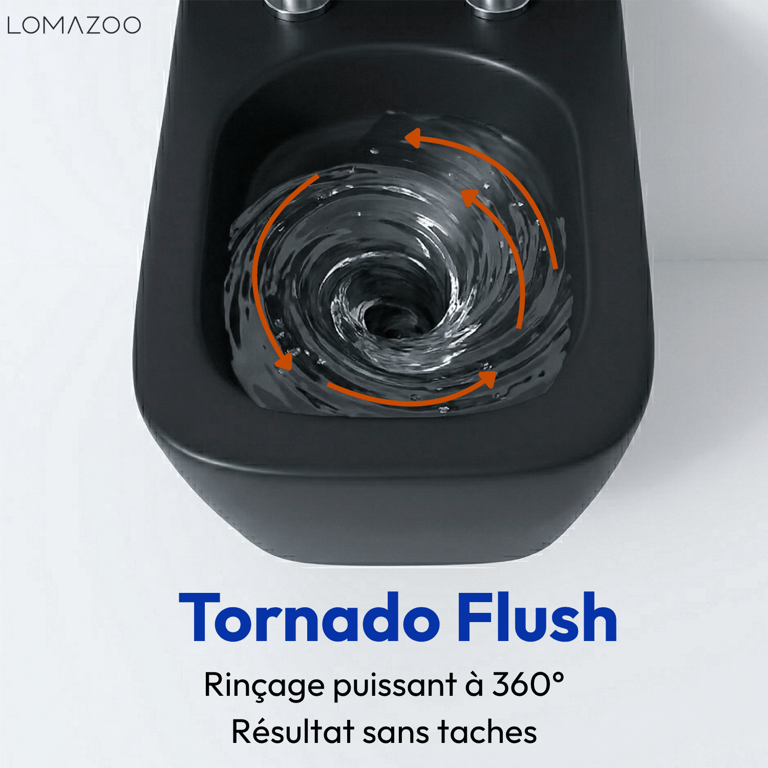 Hangtoilet met Inbouwreservoir - Vierkant Zwart - Drukplaat Vierkant Wit - Linea - lomazoo.com