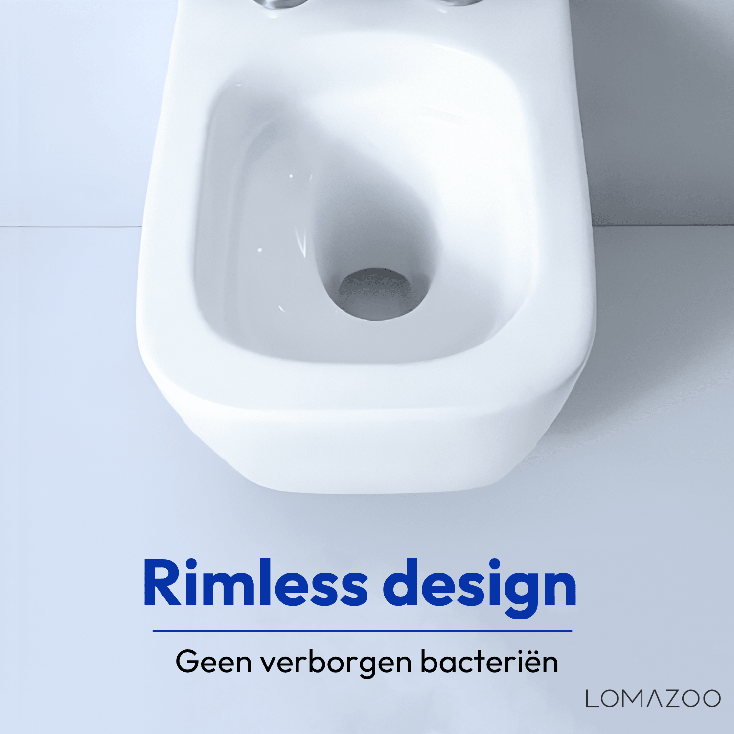 LINEA Hangend Toilet - Wit - Vierkant - lomazoo.com