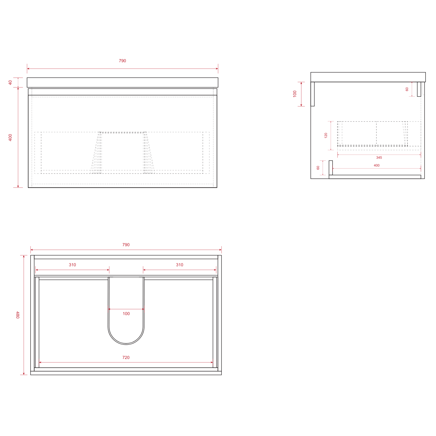 Badmeubelset SORRENTO 80cm - Met Kolomkast - Greige - Wastafel Wit - lomazoo.com