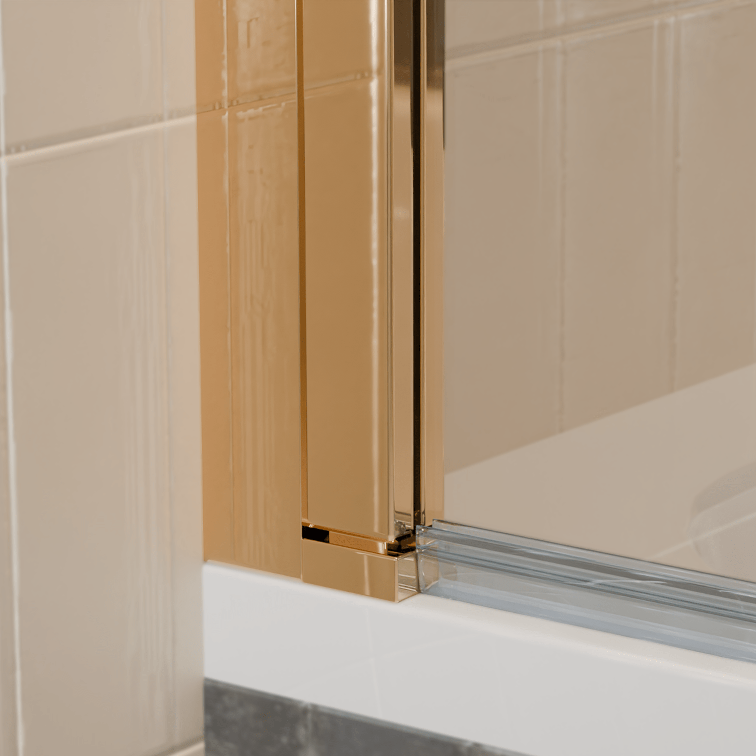 Badwand Palmas 100 x 140 cm - Glanzend Goud - Nano Coating - lomazoo.com