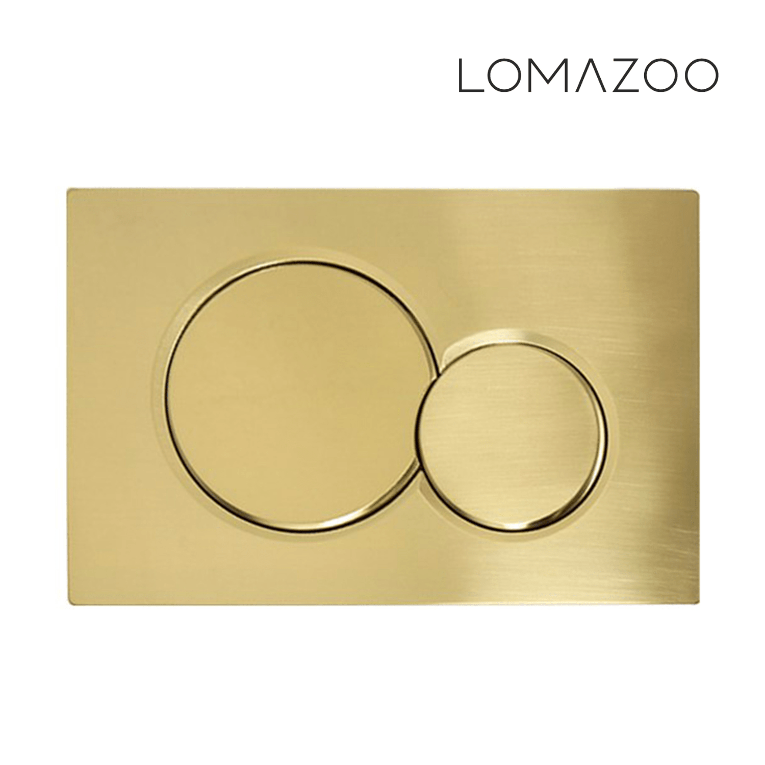 Hangtoilet met Inbouwreservoir - Rond Wit - Drukplaat Rond Goud - Linea - lomazoo.com