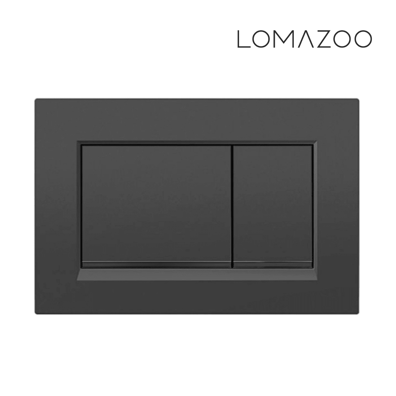 Hangtoilet met Inbouwreservoir - Rond Wit - Drukplaat Vierkant Gunmetal - Linea - lomazoo.com