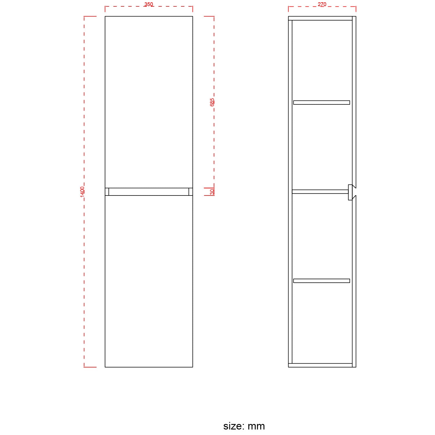 AZURO Licht Eiken - Wastafel Wit - Met Kolomkast - 80cm - lomazoo.com