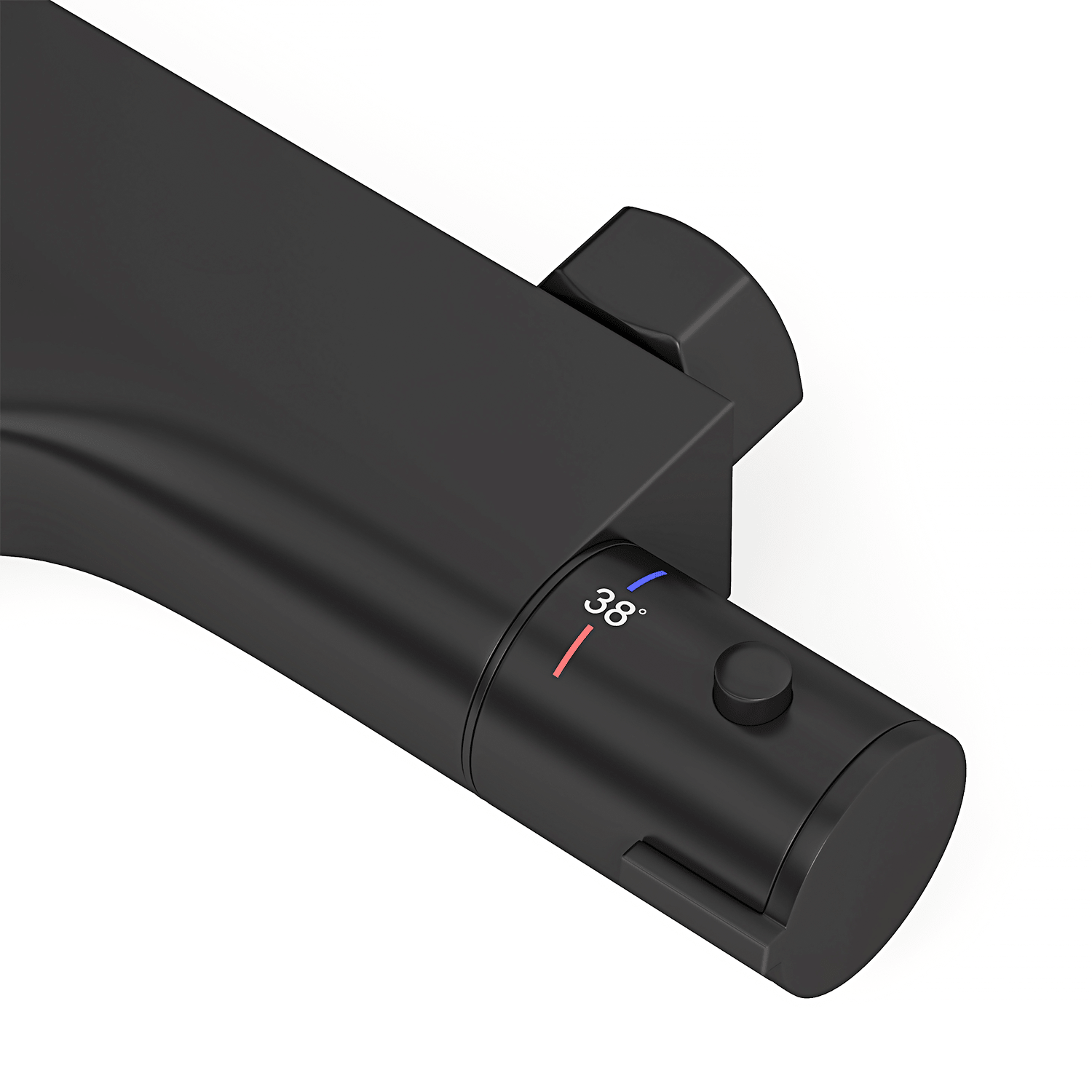 Thermostatische badkraan Mat Zwart - 15cm - lomazoo.com