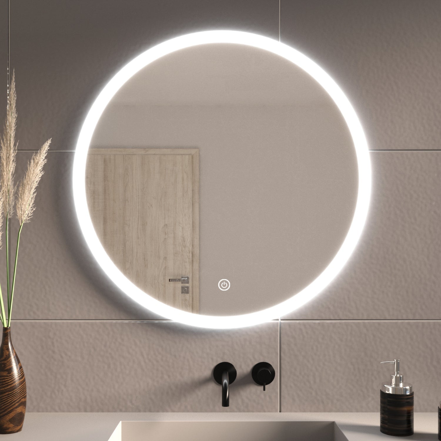 Saniclass Squared Badkamerspiegel - 120x70cm - indirecte LED verlichting - touch