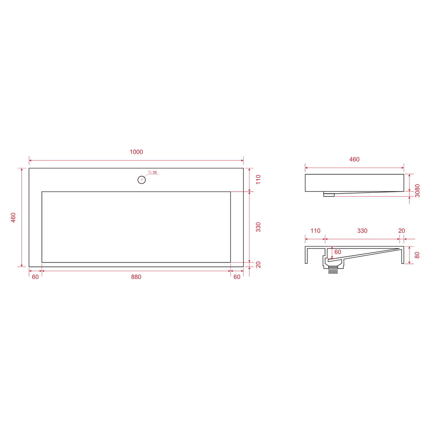 ZARIVO Licht Eiken - Wastafel Wit - 100cm - lomazoo.com