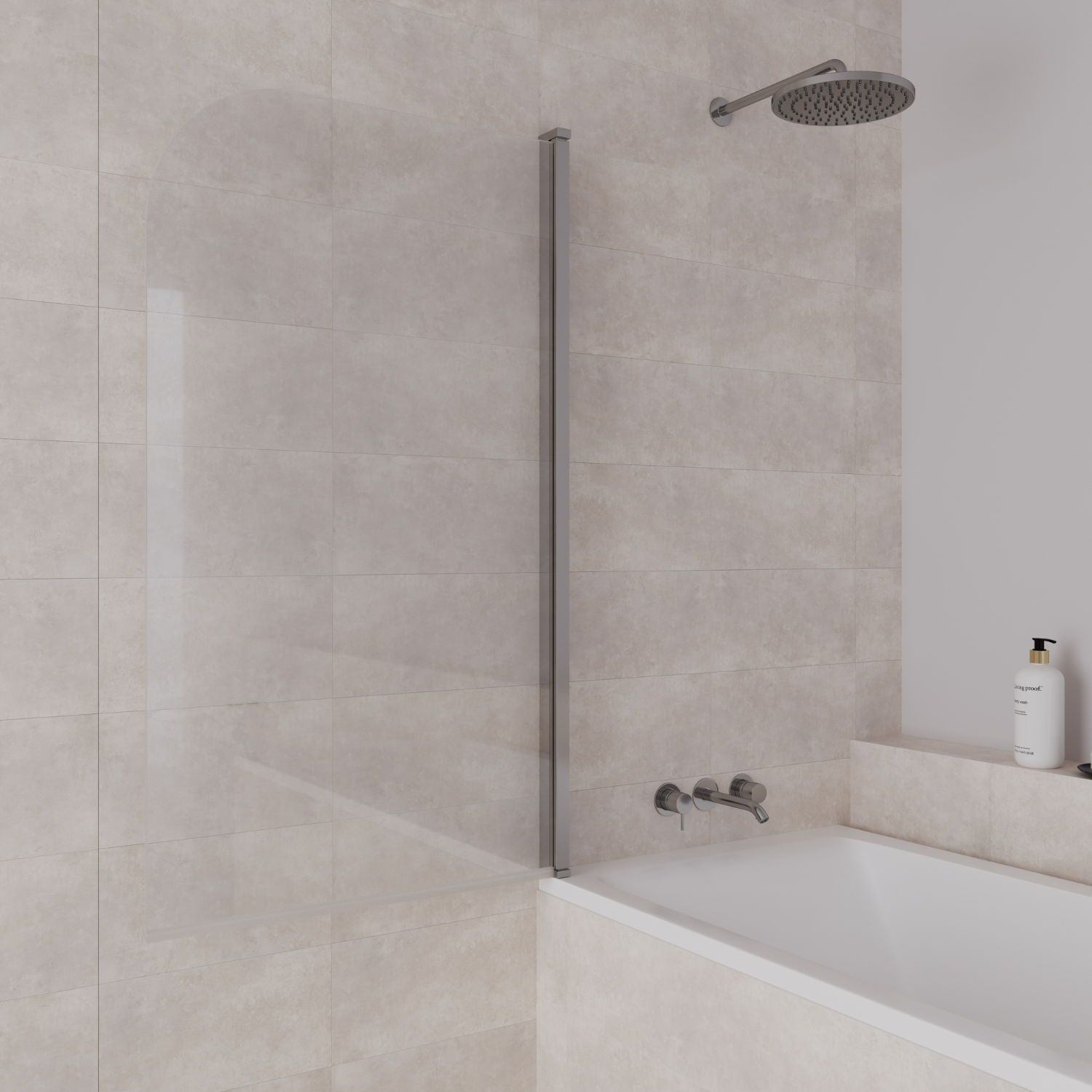 Badwand Palmas 80 x 140 cm - Chroom - Nano Coating