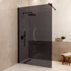 Douchewand Lima 120 x 200 cm - Zwart - Rookglas Nano Coating
