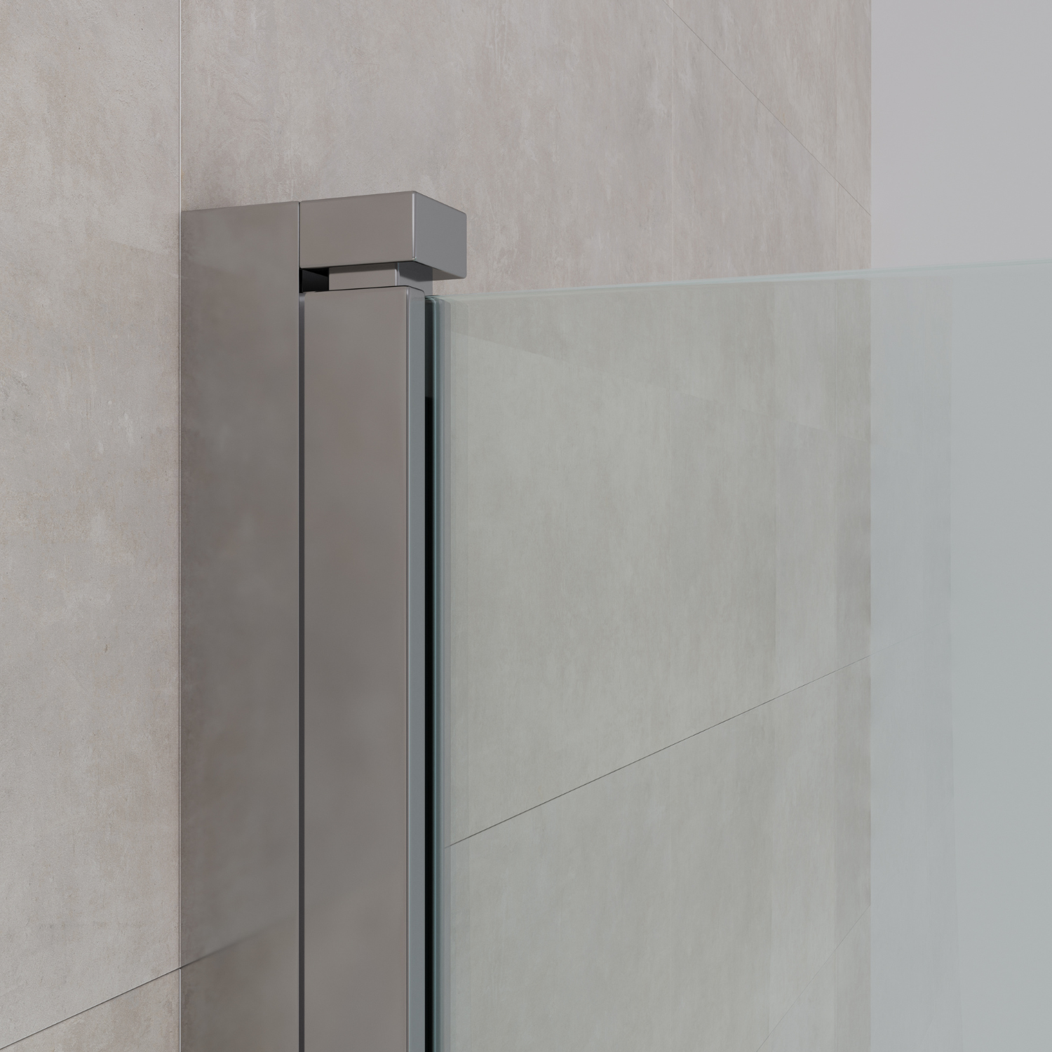 Badwand Palmas 80 x 140 cm - Chroom - Nano Coating