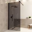 Duschwand Lima 90 x 200 cm – Schwarz – Rauchglas – Nano-Beschichtung