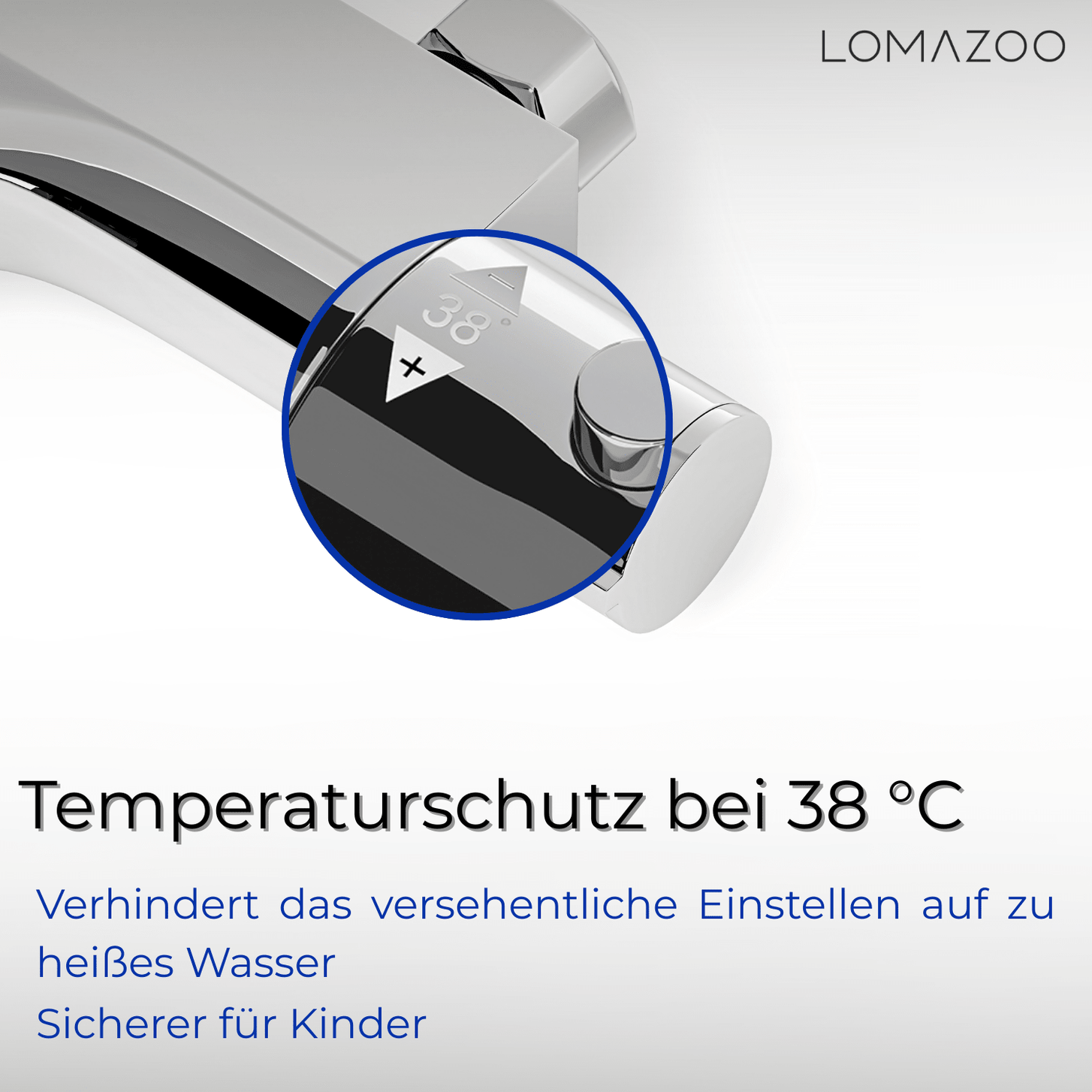 Thermostatische badkraan Chroom - 15cm - lomazoo.com