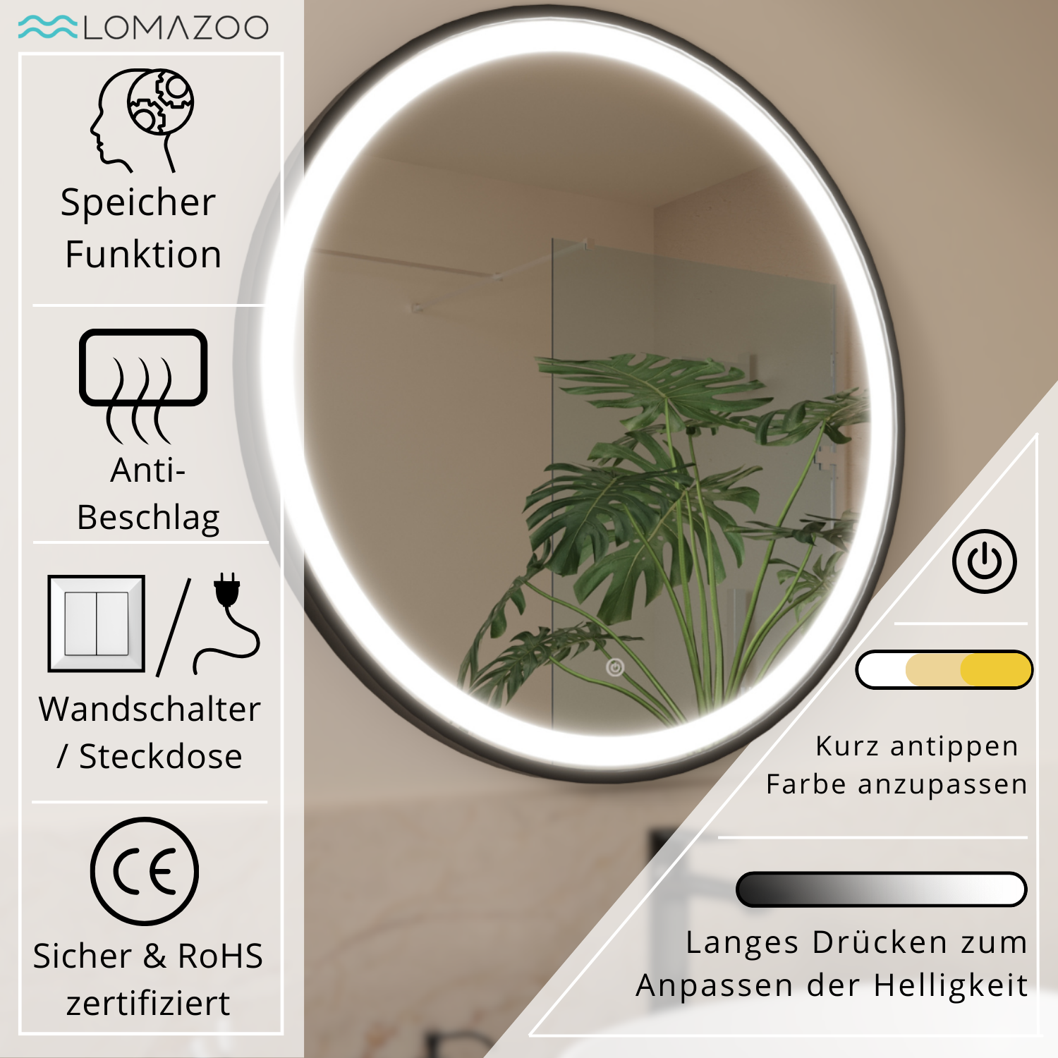 FLORENCE - 80 cm (Svart)