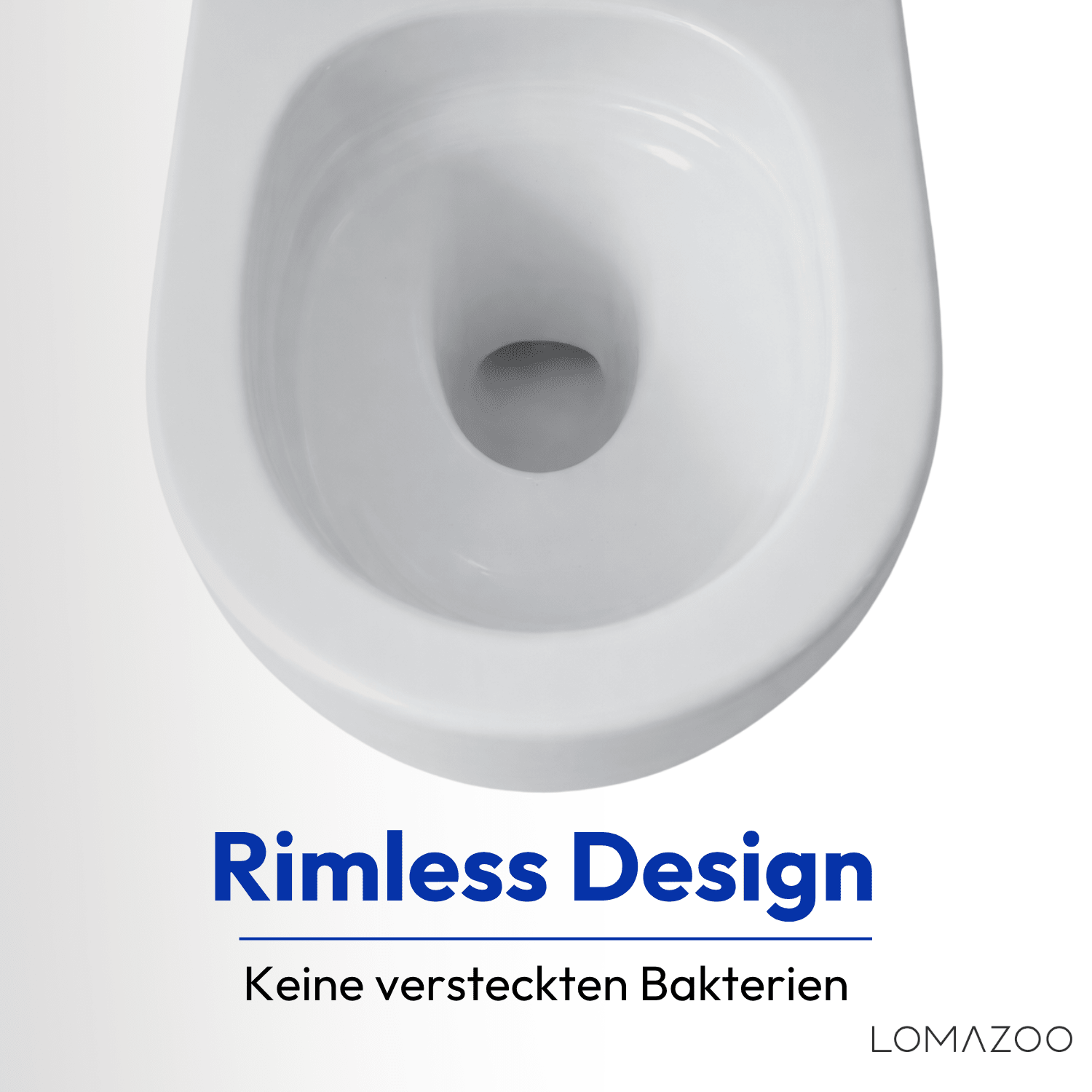 LOMAZOO Hangtoilet met Inbouwreservoir - Rond Wit - Drukplaat Vierkant Zwart - Linea - lomazoo.com