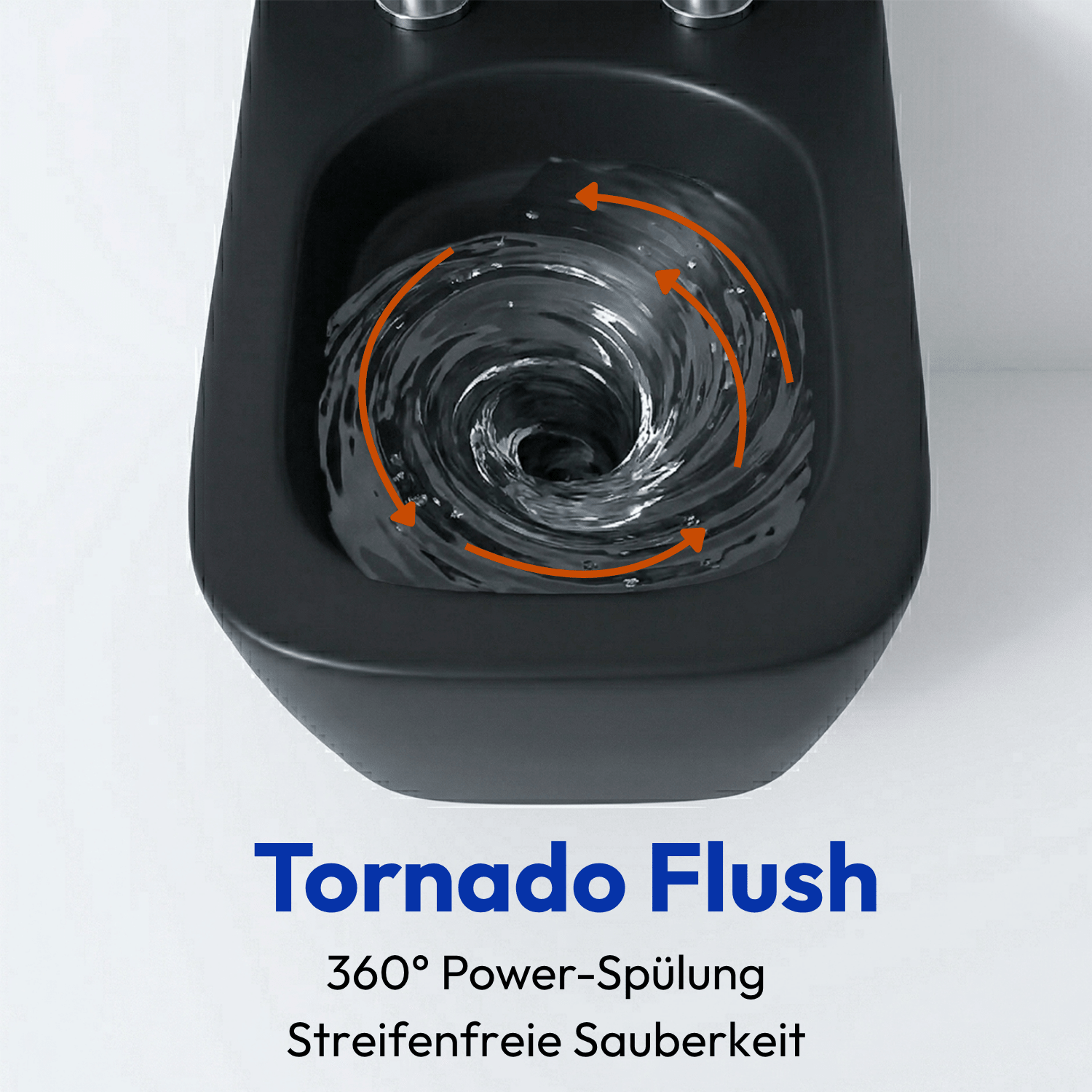 Hangtoilet met Inbouwreservoir - Vierkant Zwart - Drukplaat Vierkant Wit - Linea - lomazoo.com