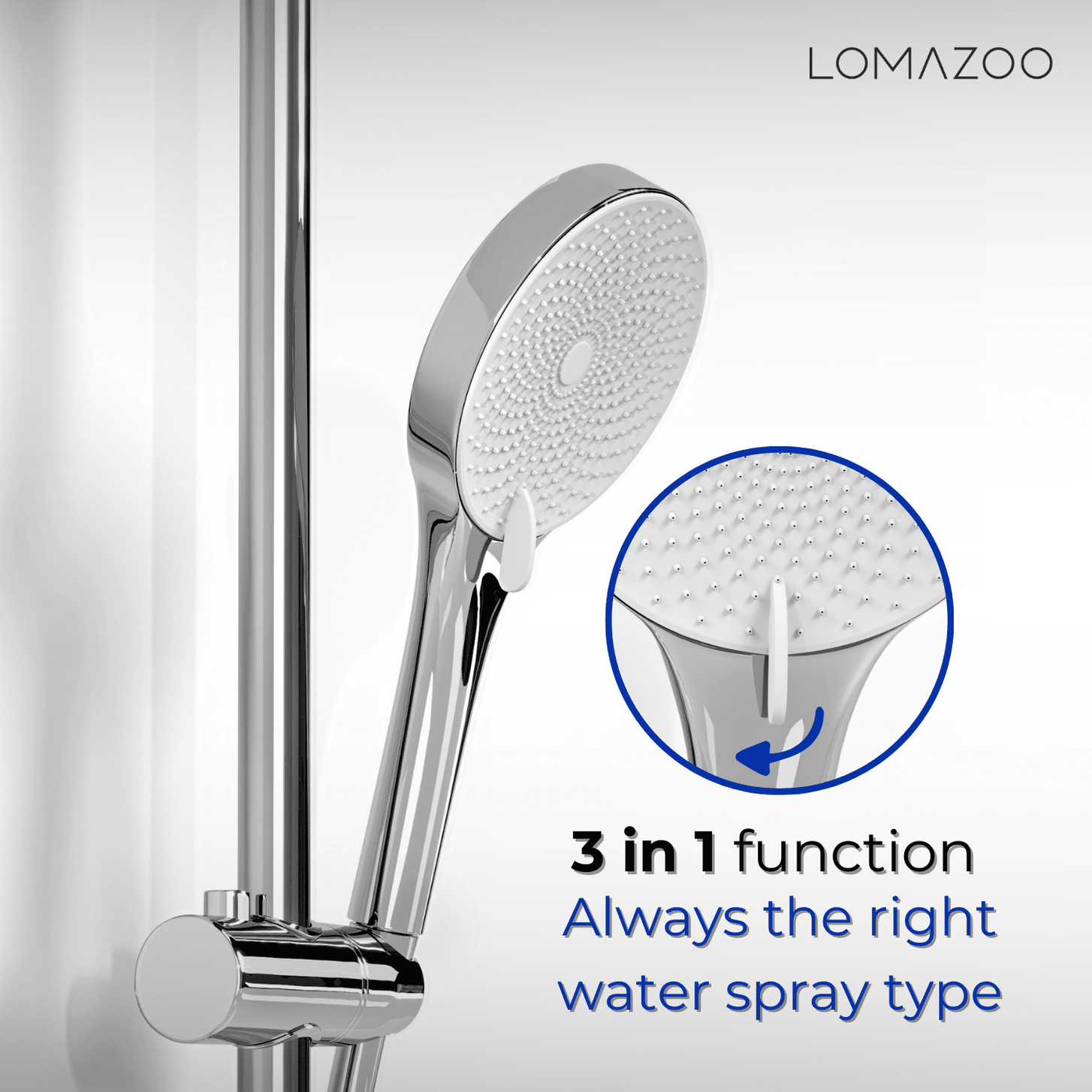 Handdouche Met Glijstang Chrome - lomazoo.com