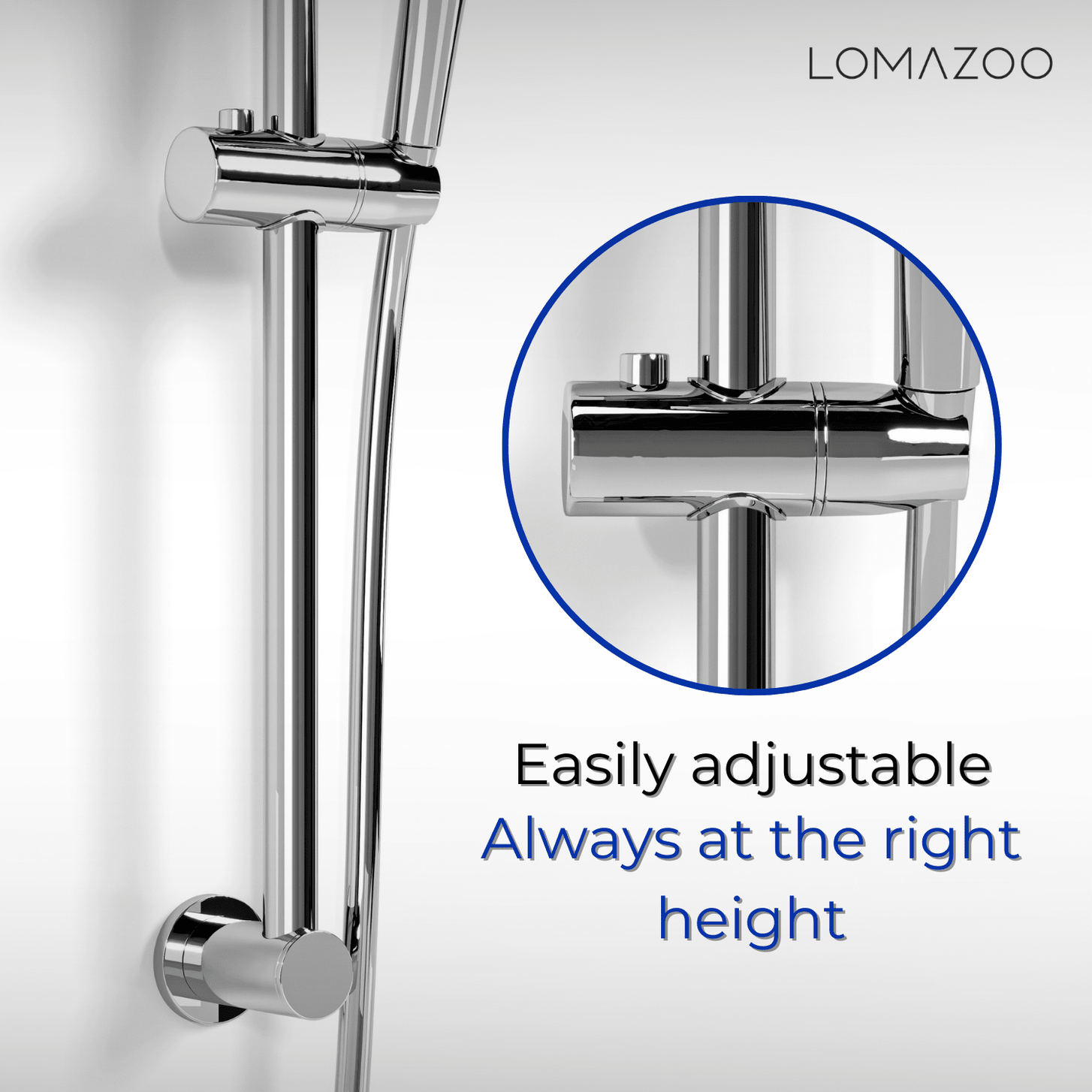 Handdouche Met Glijstang Chrome - lomazoo.com