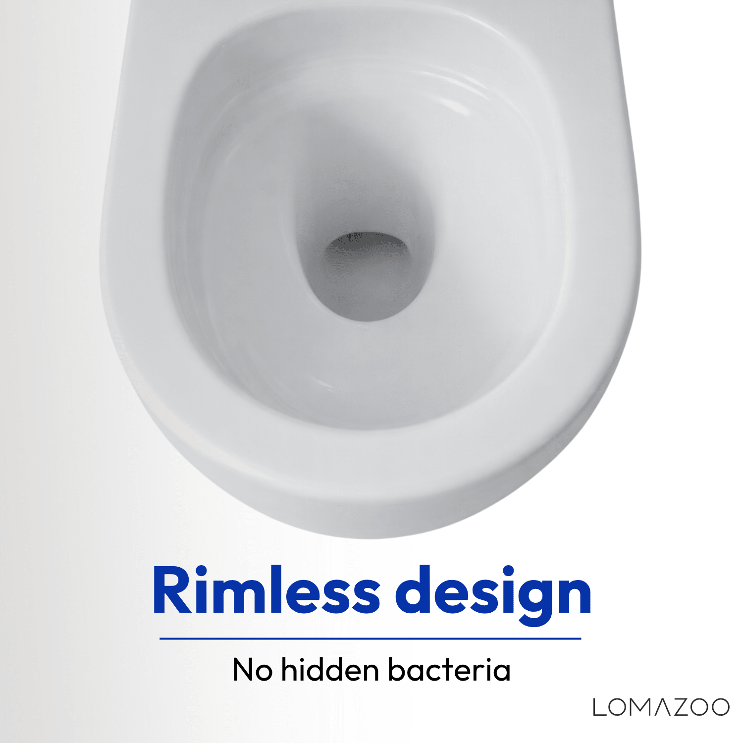 LOMAZOO Hangtoilet met Inbouwreservoir - Rond Wit - Drukplaat Vierkant Zwart - Linea - lomazoo.com