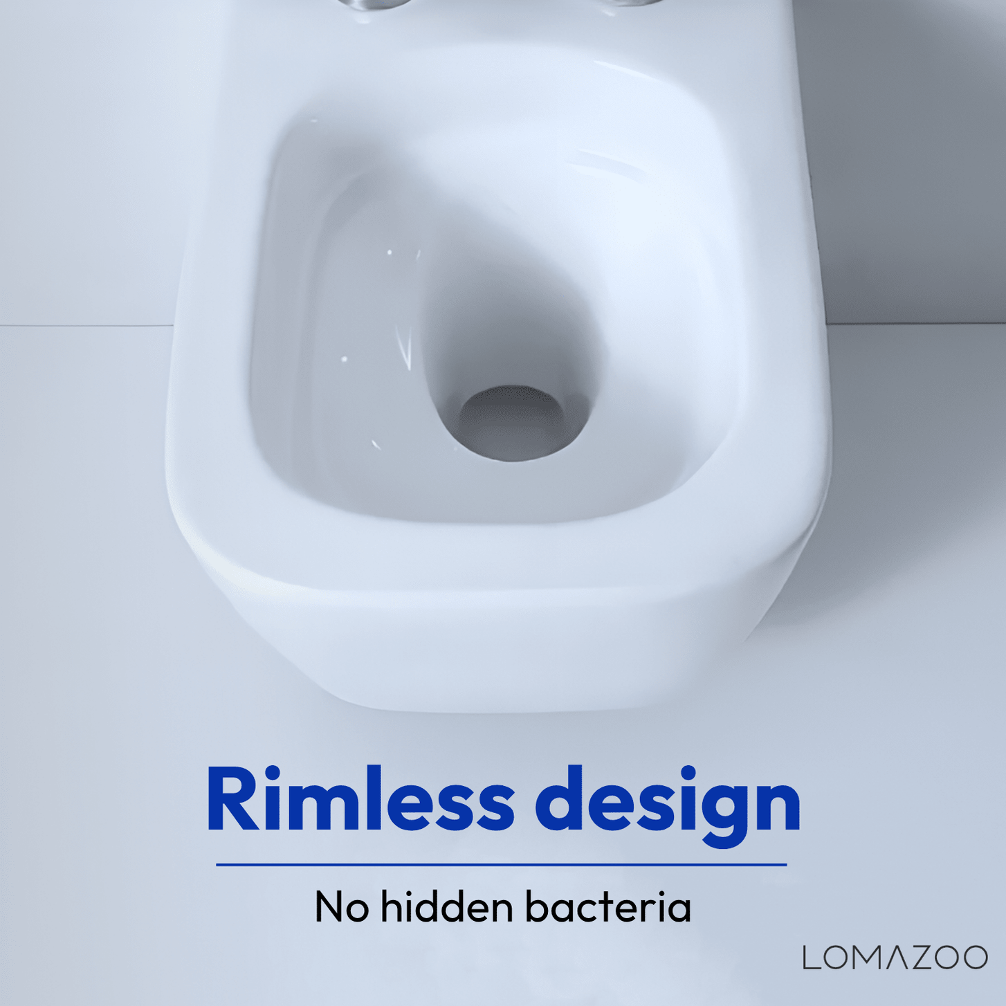 Hangtoilet met Inbouwreservoir - Vierkant Wit - Drukplaat Vierkant Gunmetal - Linea - lomazoo.com