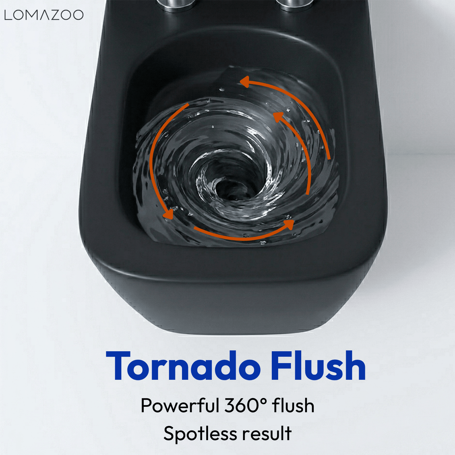 Hangtoilet met Inbouwreservoir - Vierkant Zwart - Drukplaat Rond Zwart - Linea - lomazoo.com