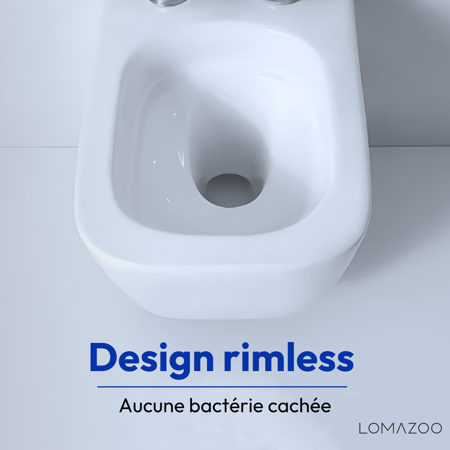 Hangtoilet met Inbouwreservoir - Vierkant Wit - Drukplaat Rond Zwart - Linea - lomazoo.com
