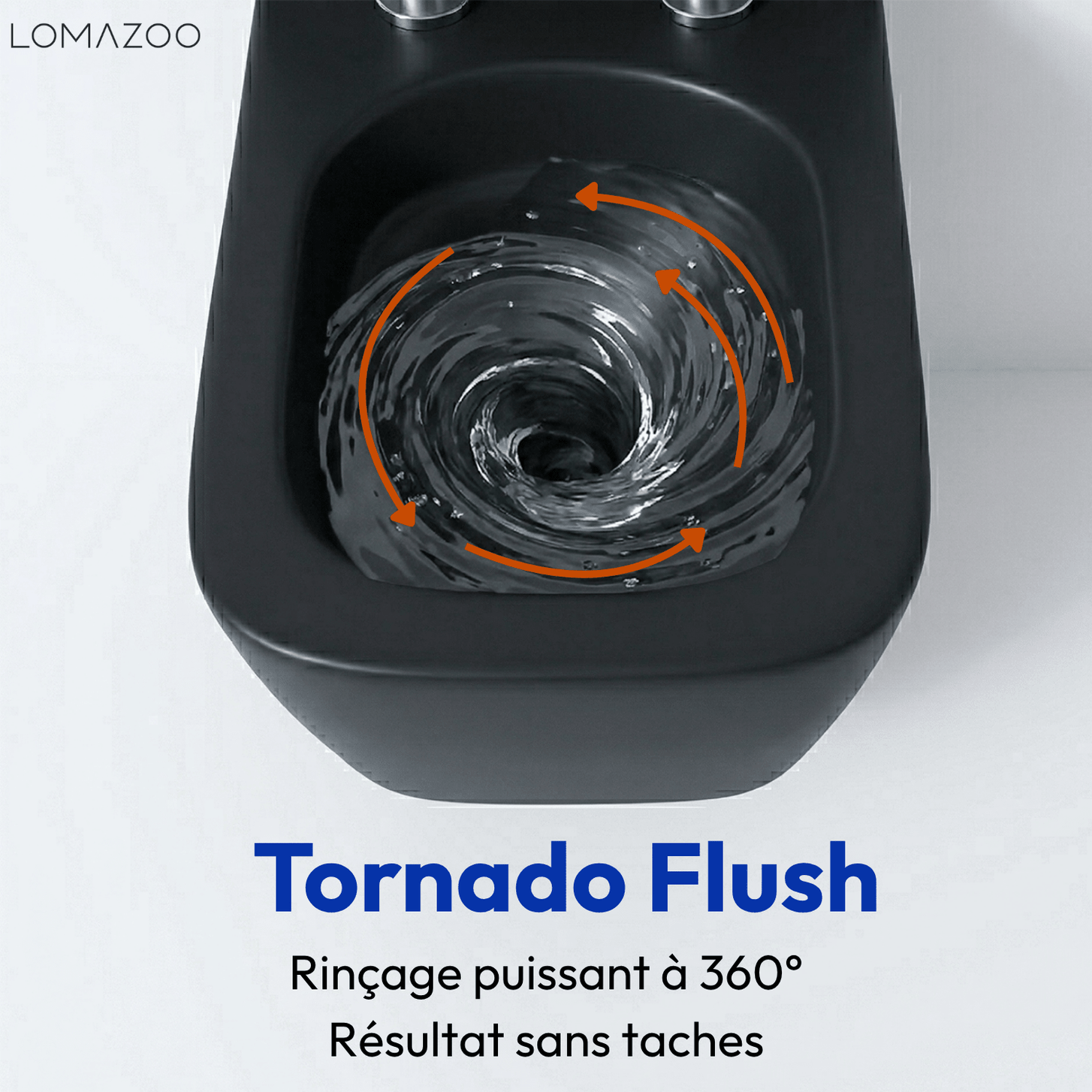 Hangtoilet met Inbouwreservoir - Vierkant Zwart - Drukplaat Vierkant Zwart - Linea - lomazoo.com