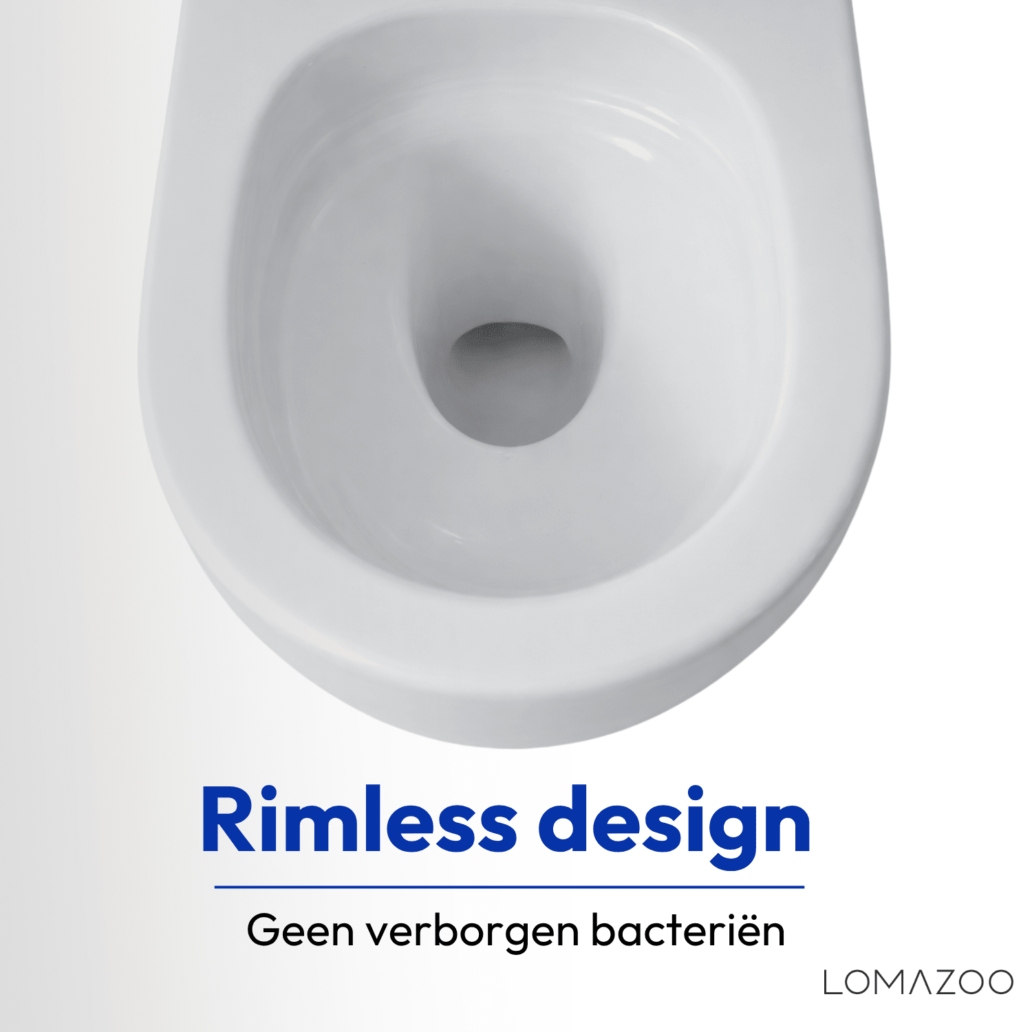 LOMAZOO Hangtoilet met Inbouwreservoir - Rond Wit - Drukplaat Vierkant Zwart - Linea - lomazoo.com