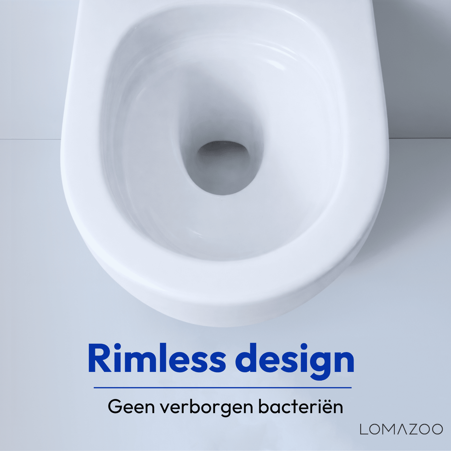 Hangtoilet met Inbouwreservoir - Rond Wit - Drukplaat Vierkant Goud - Linea - lomazoo.com