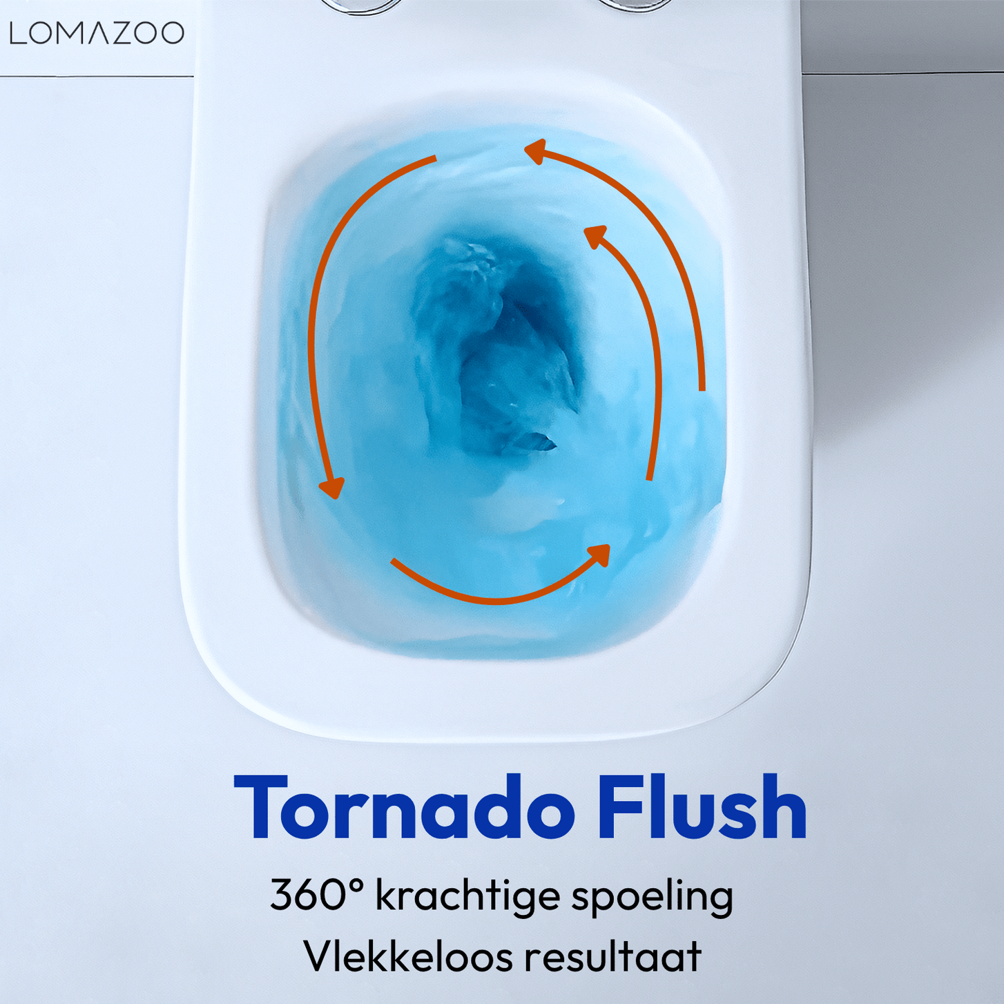 Hangtoilet met Inbouwreservoir - Vierkant Wit - Drukplaat Rond Goud - Linea - lomazoo.com