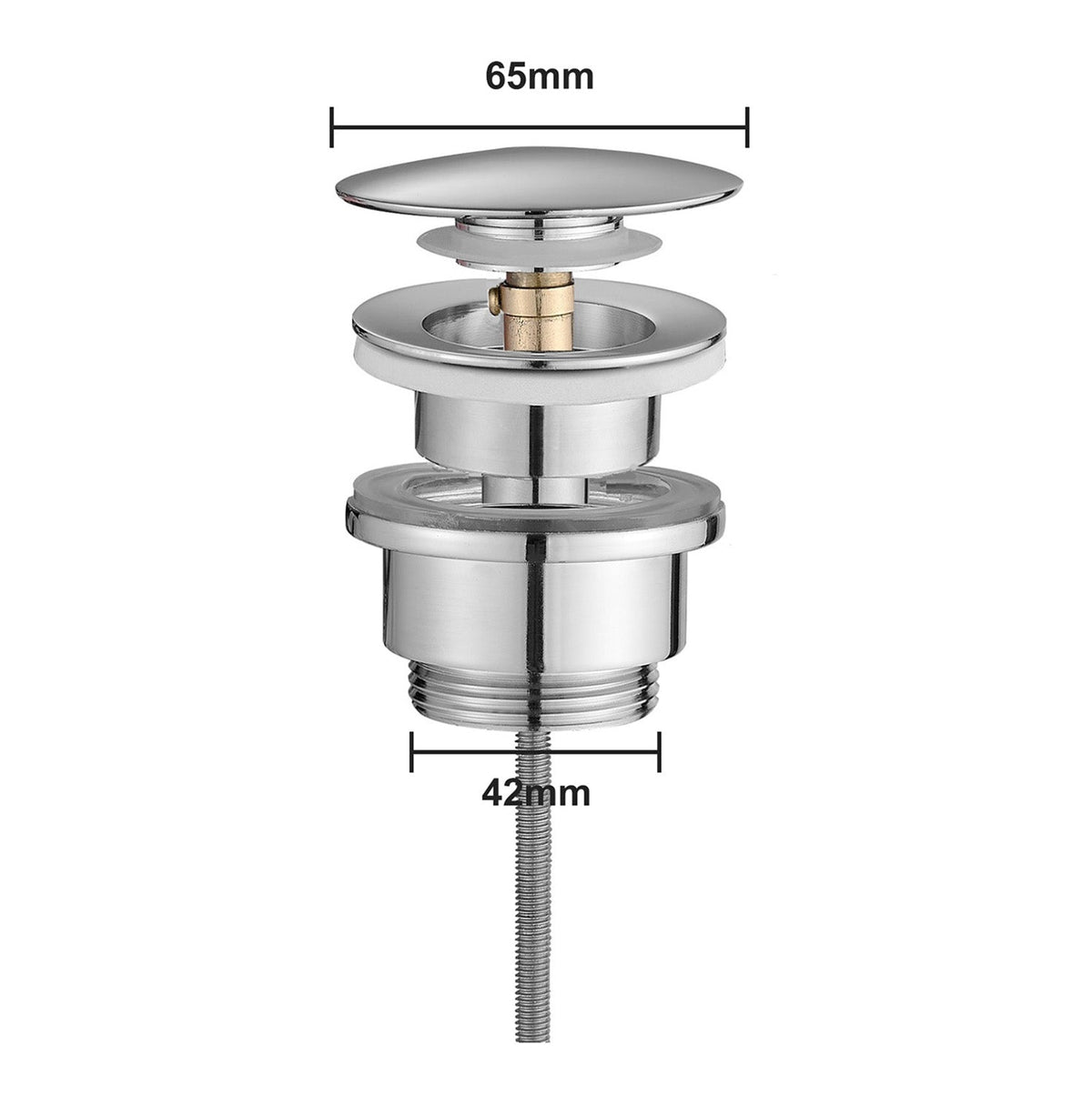 LOMAZOO Afvoerplug wastafel Clickwaste 42 mm - Chroom