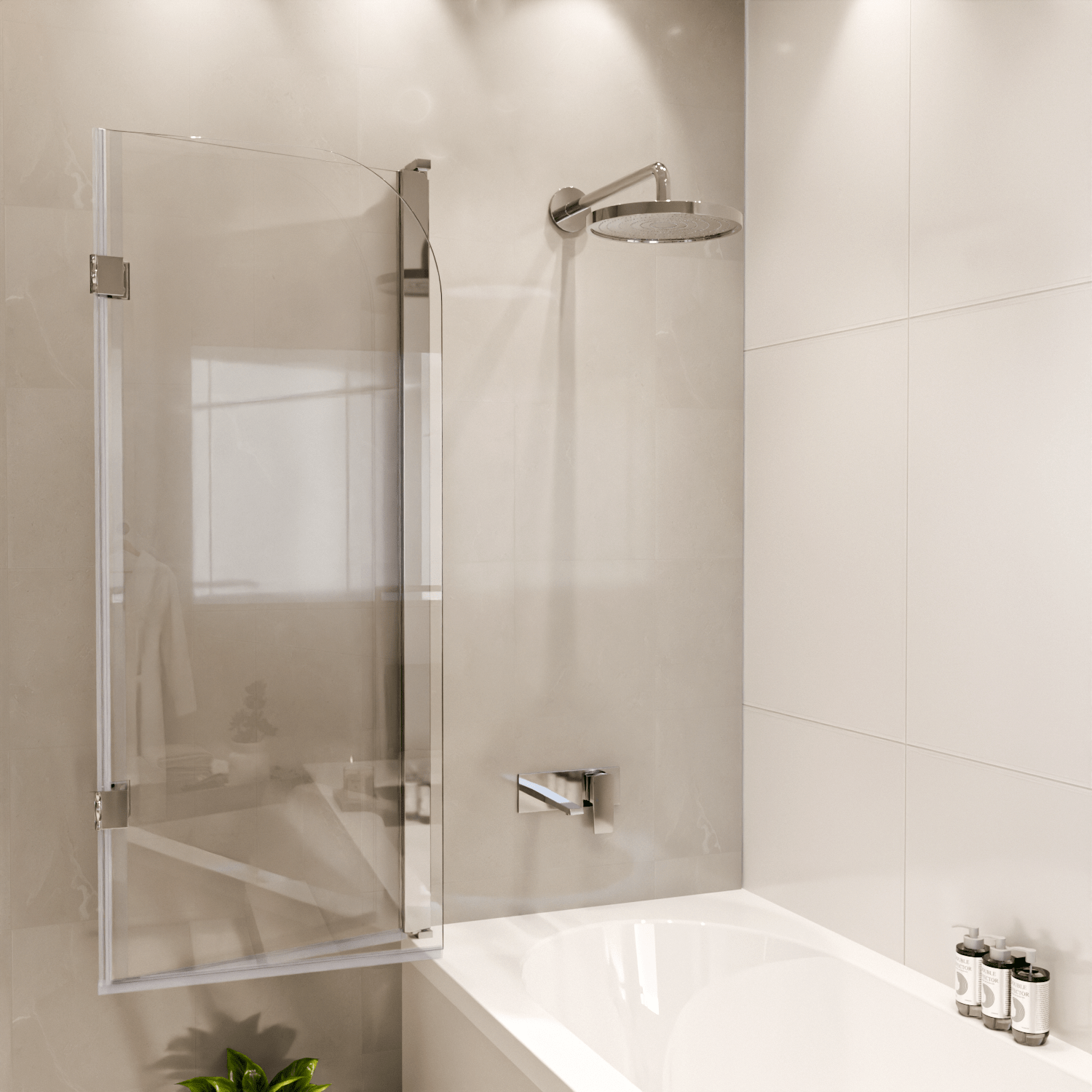 Badwand Caracas 100 x 140 cm - Chroom - Nano Coating - lomazoo.com