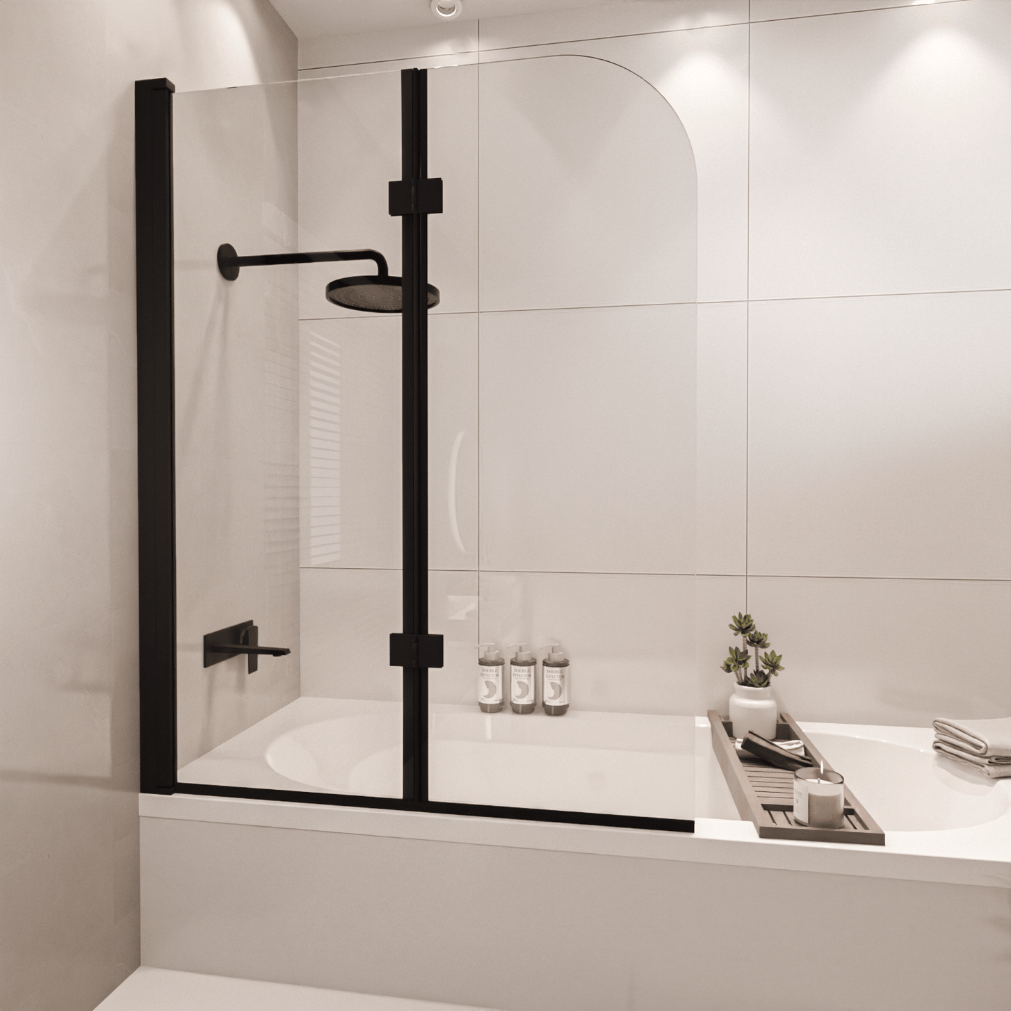 Badwand Caracas 100 x 140 cm - Zwart - Nano Coating - lomazoo.com