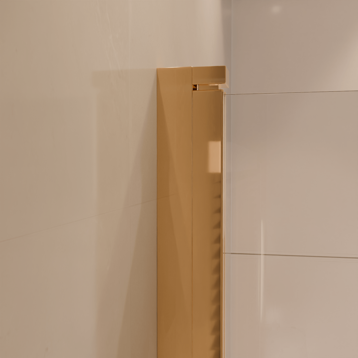 Badwand Caracas 120 x 140 cm - Glanzend Goud - Nano Coating - lomazoo.com