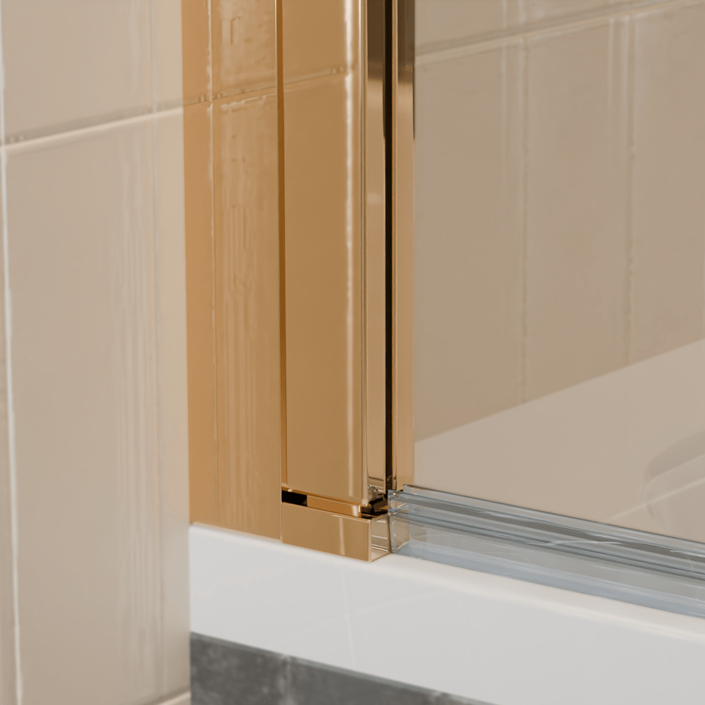 Badwand Palmas 100 x 140 cm - Glanzend Goud - Nano Coating - lomazoo.com