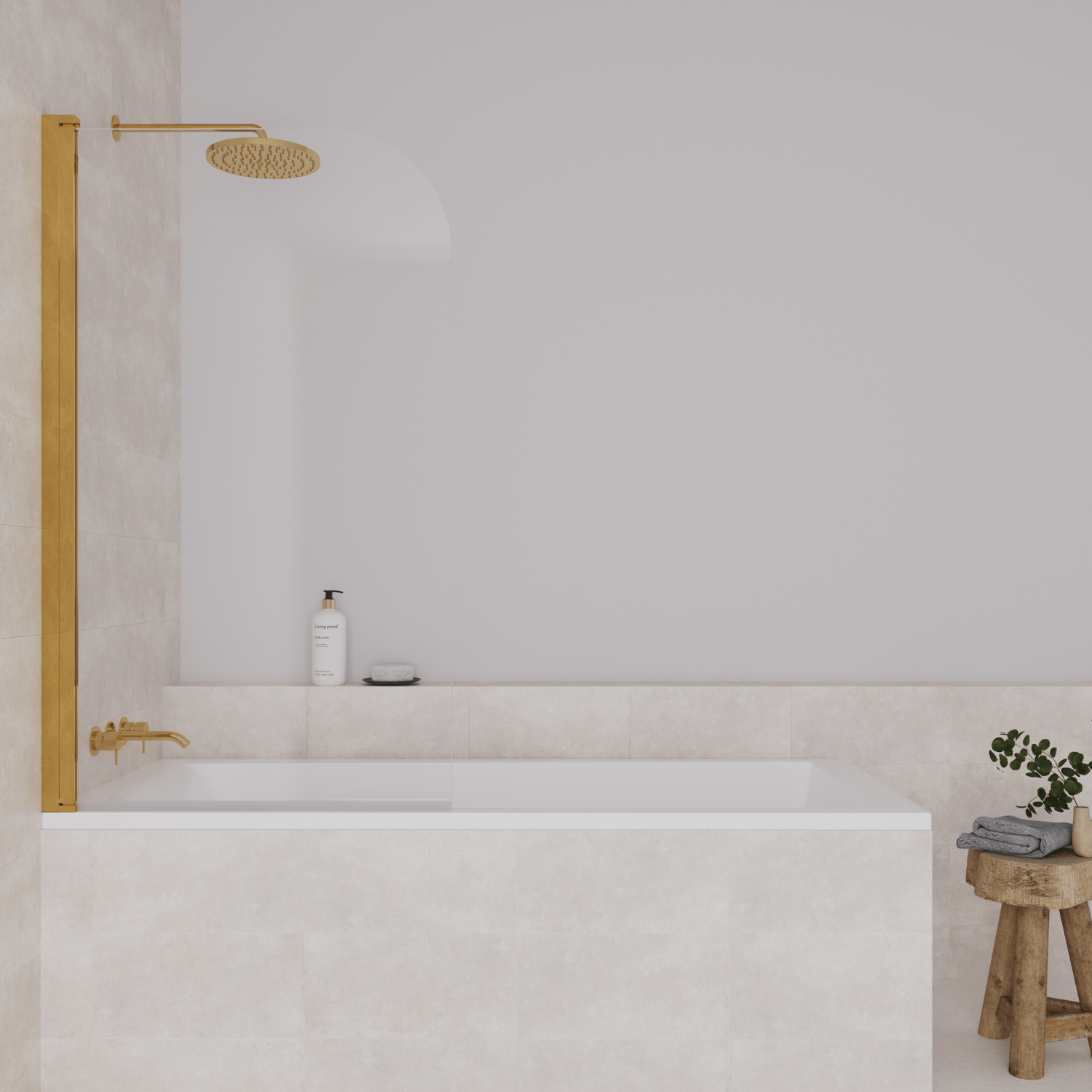 Badwand Palmas 80 x 140 cm - Glanzend Goud - Nano Coating - lomazoo.com