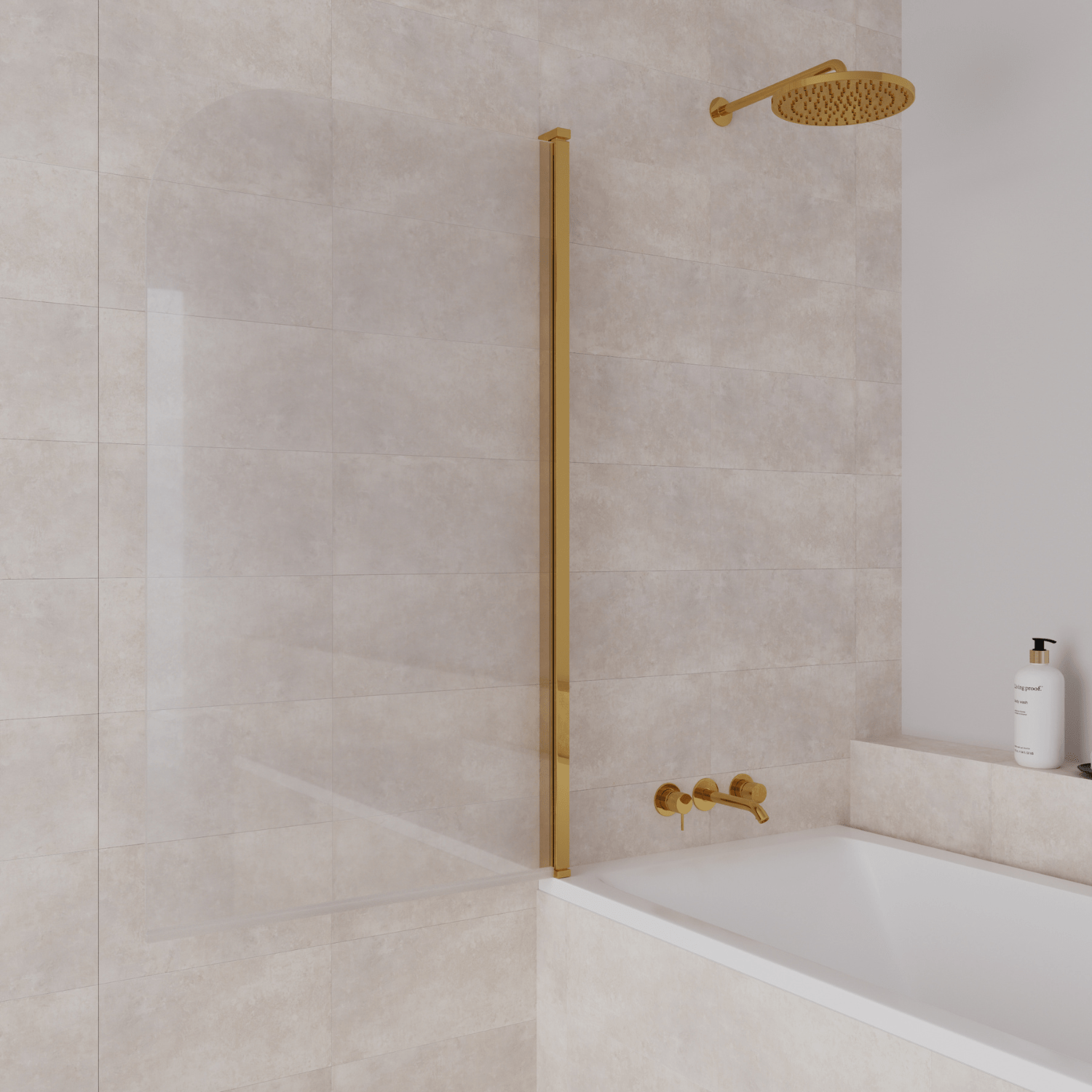 Badwand Palmas 80 x 140 cm - Glanzend Goud - Nano Coating - lomazoo.com