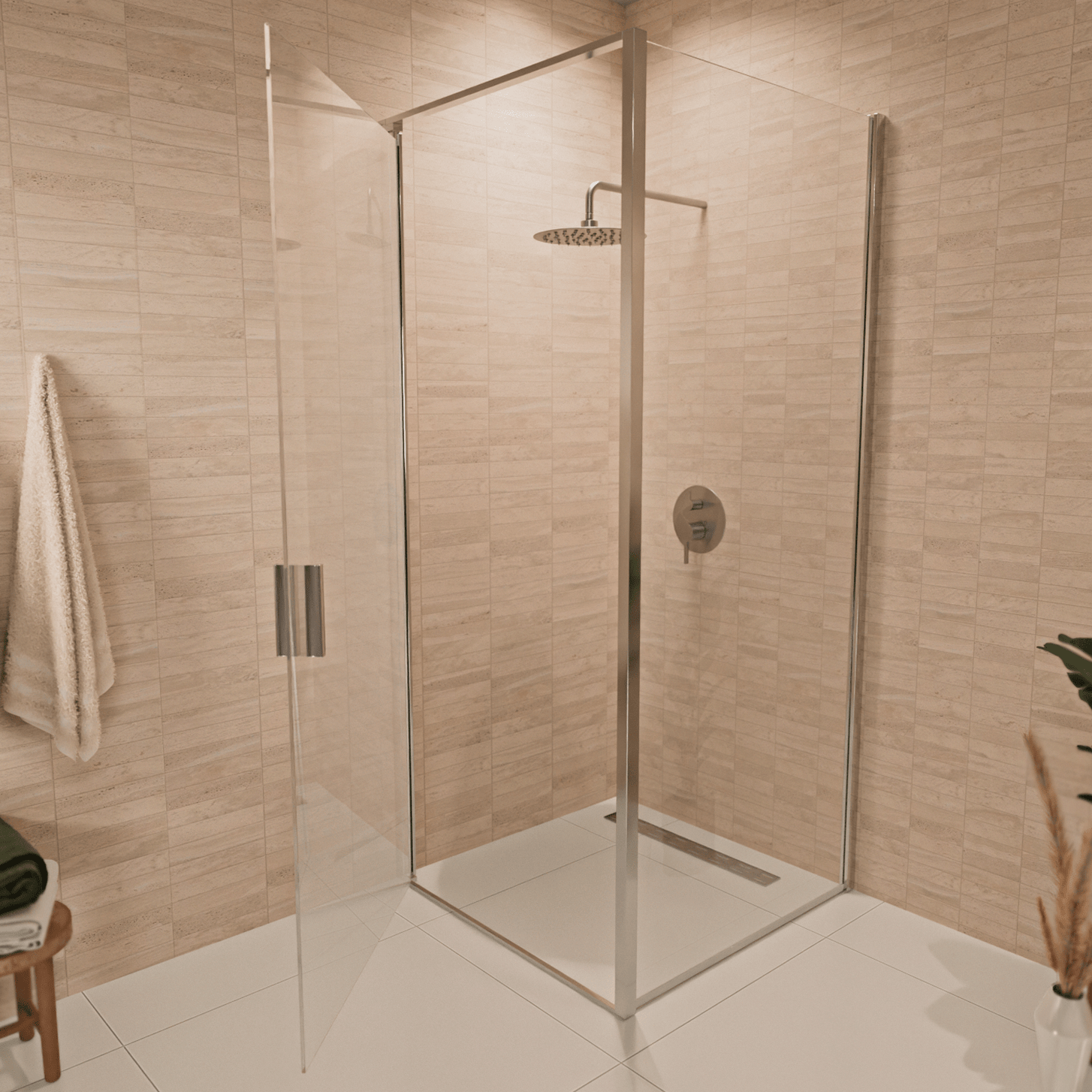 Douchecabine Bogota 90 x 90 x 200 cm - Chroom - Nano Coating - lomazoo.com