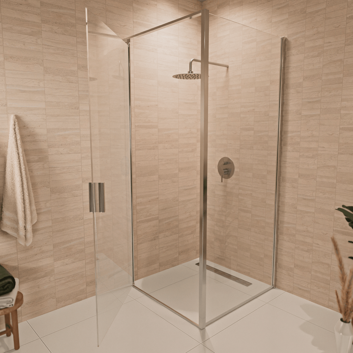 Douchecabine Bogota 90 x 90 x 200 cm - Chroom - Nano Coating - lomazoo.com