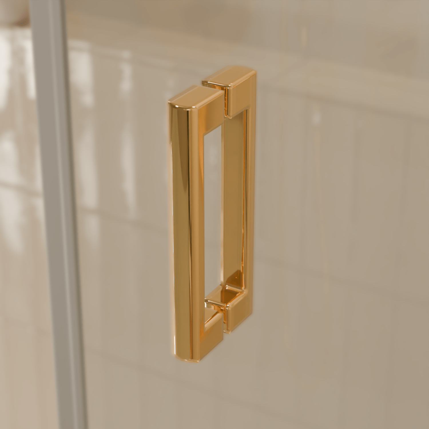 Douchecabine Cali 90 x 90 x 200 cm - Glanzend Goud - Nano Coating - Draaideur - lomazoo.com