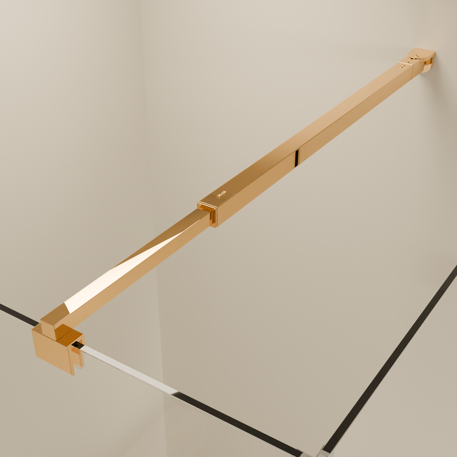 Douchecabine Cali 90 x 90 x 200 cm - Glanzend Goud - Nano Coating - Draaideur - lomazoo.com