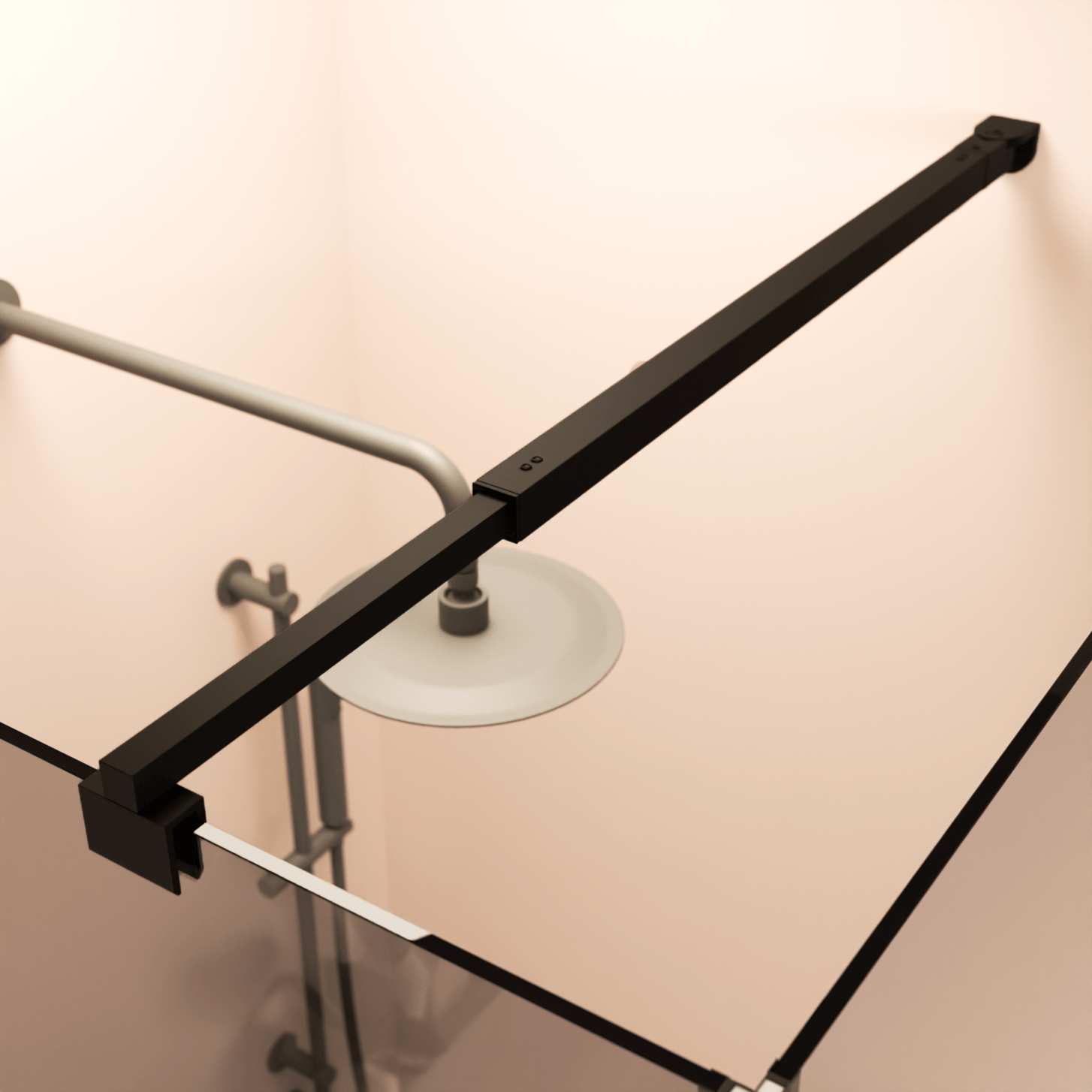 Douchecabine Cali 90 x 90 x 200 cm - Matzwart - Gerookt Glas Nano Coating - Draaideur - lomazoo.com