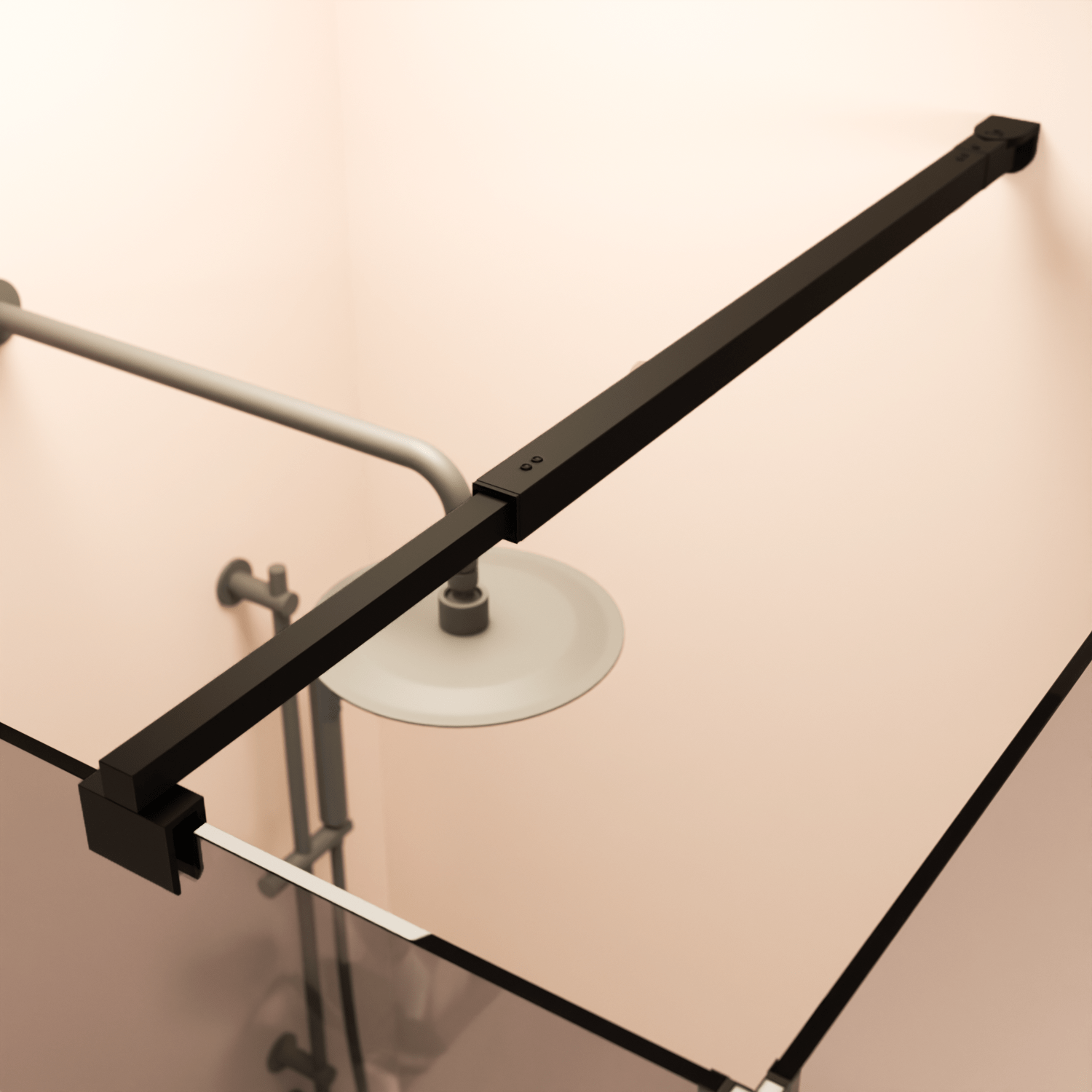 Douchecabine Cali 90 x 90 x 200 cm - Matzwart - Gerookt Glas Nano Coating - Draaideur - lomazoo.com