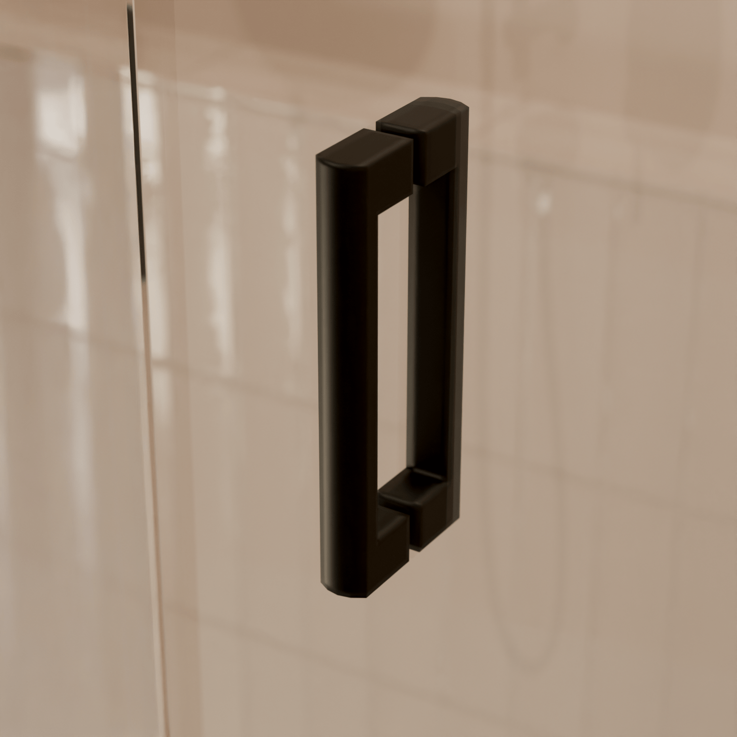 Douchecabine Cali 90 x 90 x 200 cm - Matzwart - Gerookt Glas Nano Coating - Draaideur - lomazoo.com