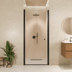 Douchedeur Rio 90 x 200 cm - Zwart - Nano Coating - Draaideur - lomazoo.com