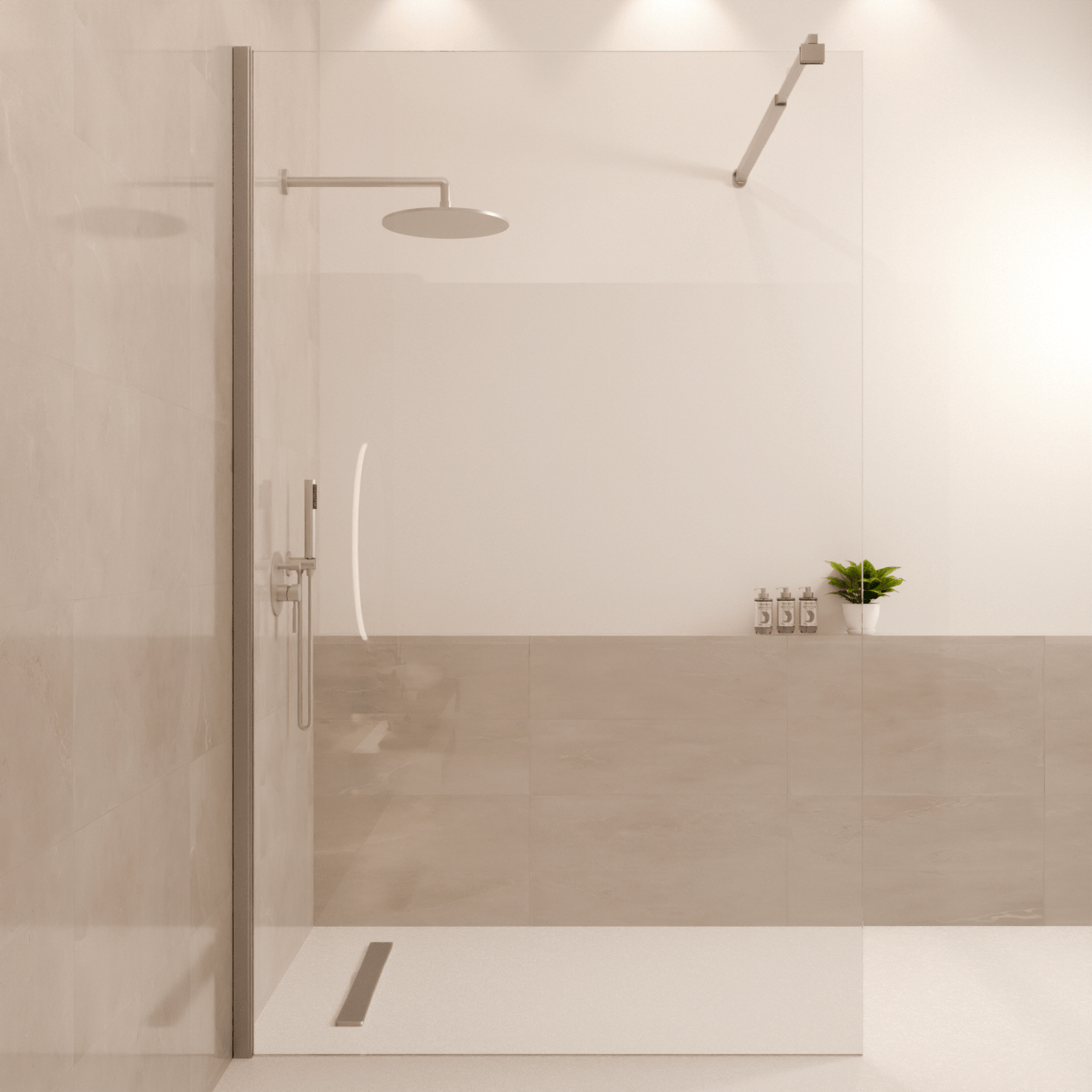 Douchewand Lima 120 x 200 cm - Chroom - Nano Coating - lomazoo.com