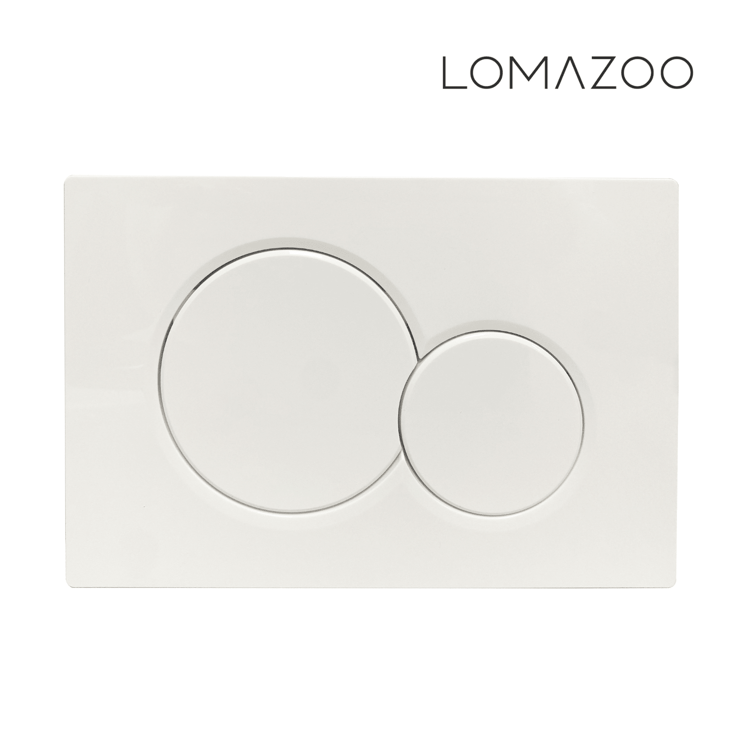 Hangtoilet met Inbouwreservoir - Rond Wit - Drukplaat Rond Wit - Linea - lomazoo.com