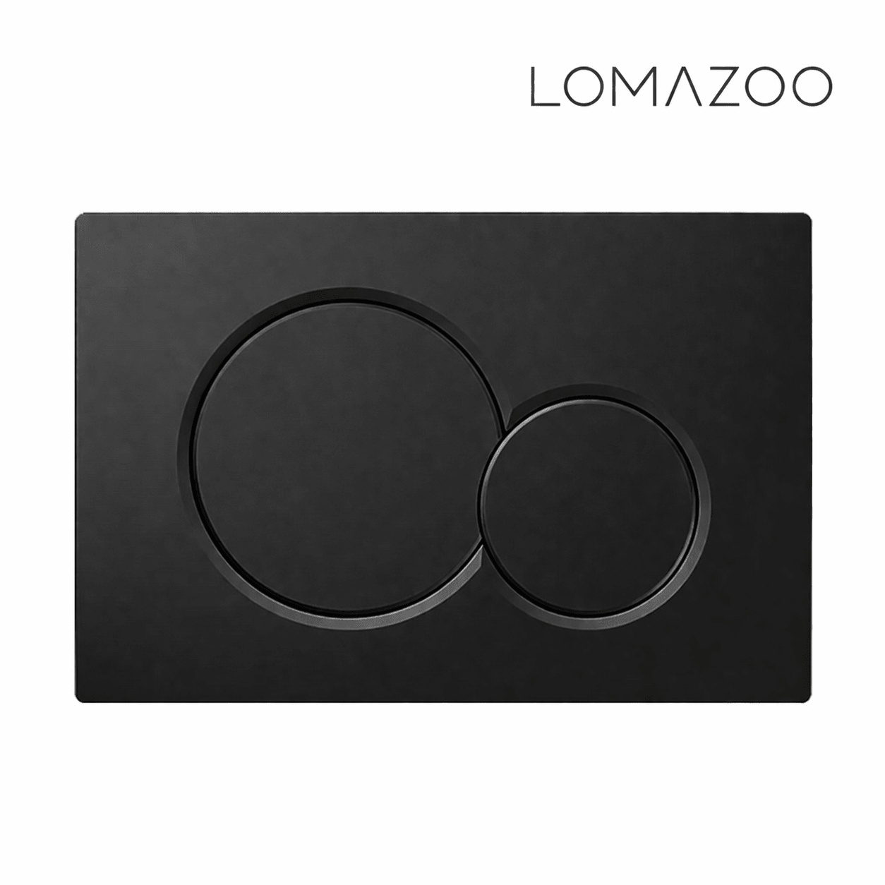 Hangtoilet met Inbouwreservoir - Rond Wit - Drukplaat Rond Zwart - Linea - lomazoo.com