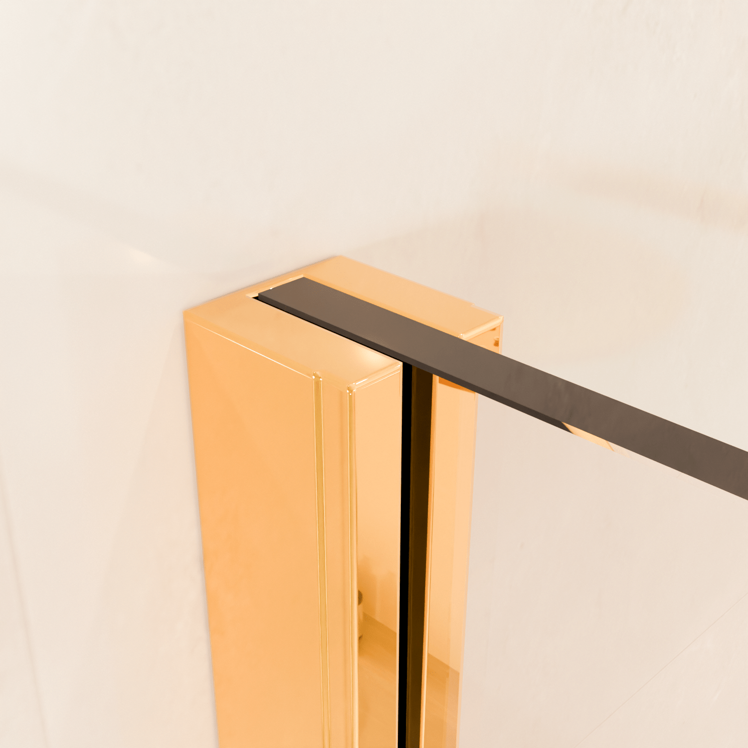 Inloopdouche Lima 100 x 200 cm - Glanzend Goud - Nano Coating - lomazoo.com